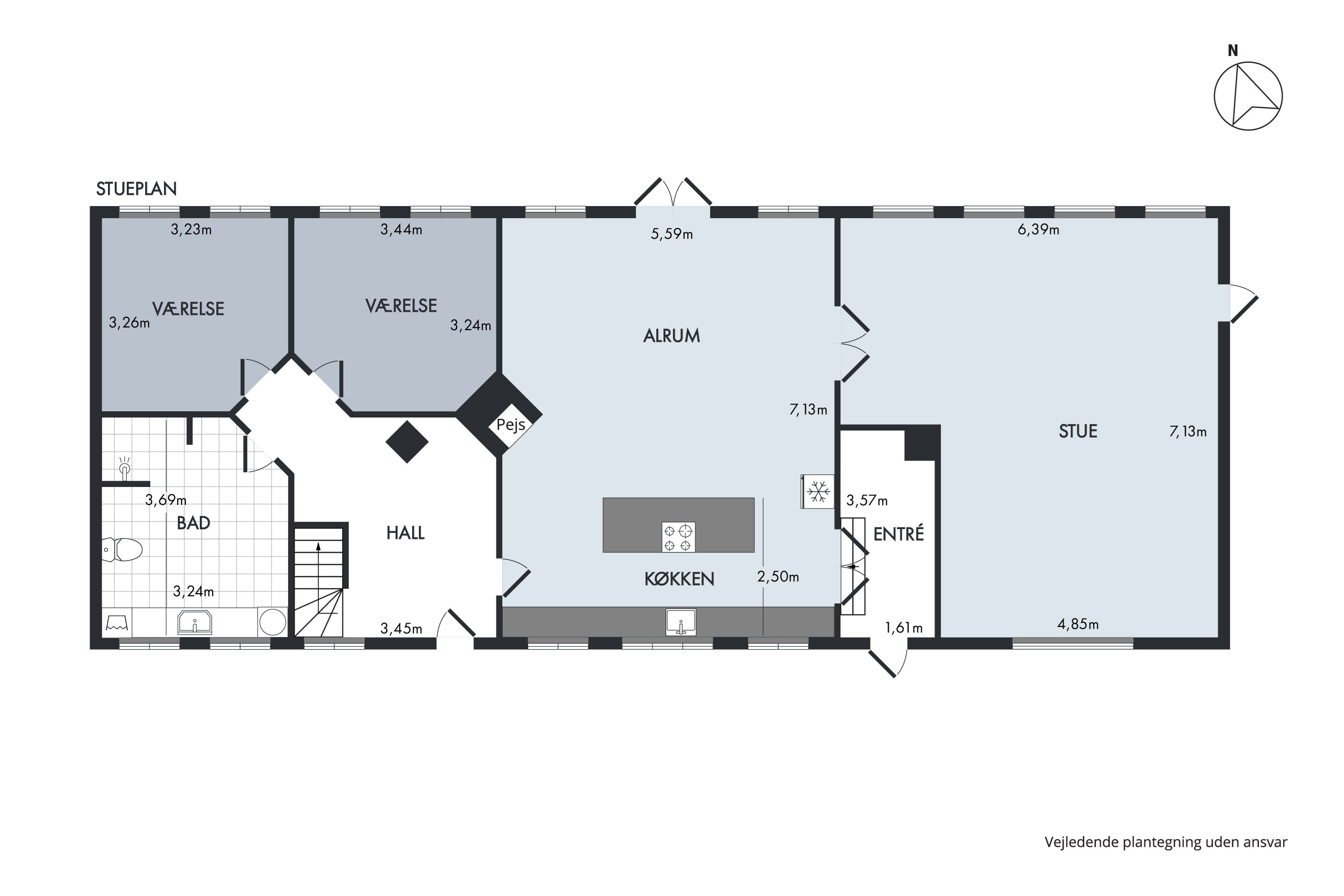 Plantegninger billede af Søen 1 & 3, Lysabildskov, 6470 Sydals