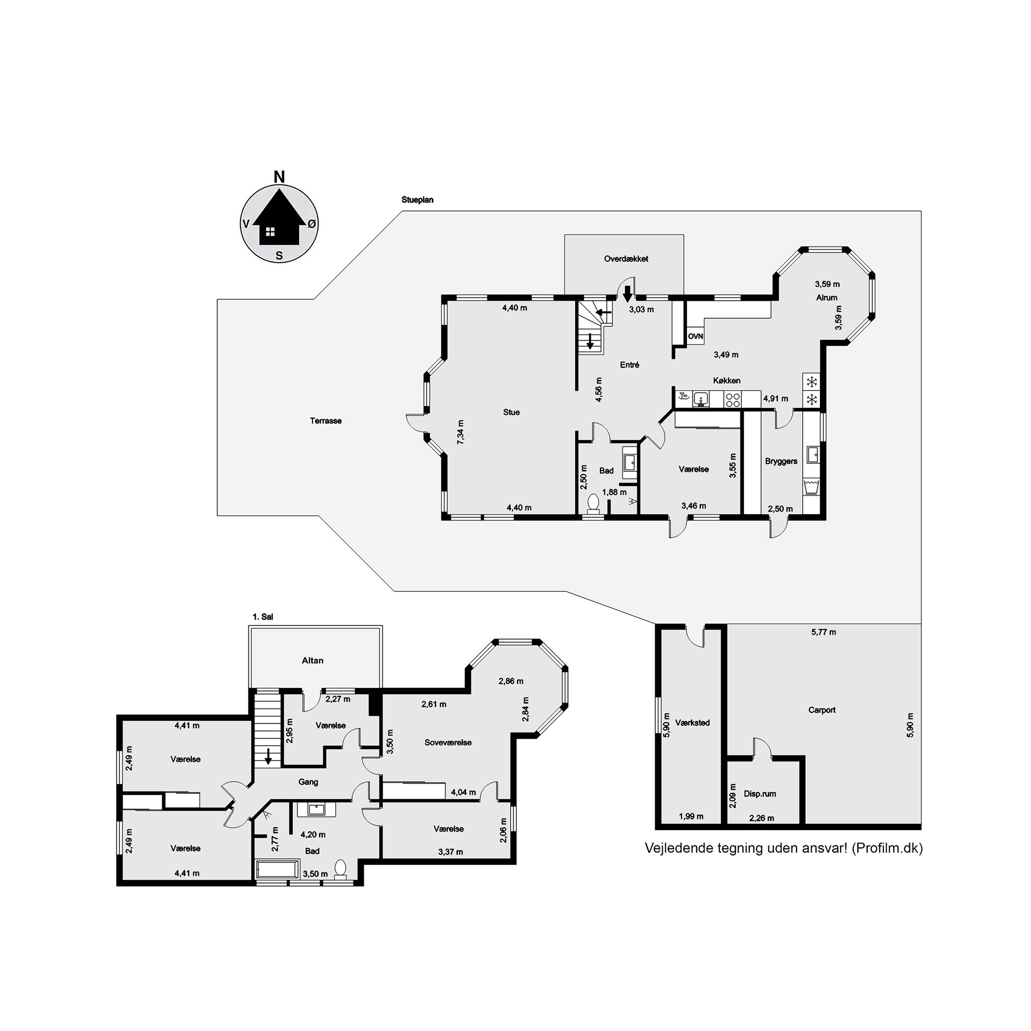 Plantegninger billede af Fjordvænget 30, Brejning, 7080 Børkop