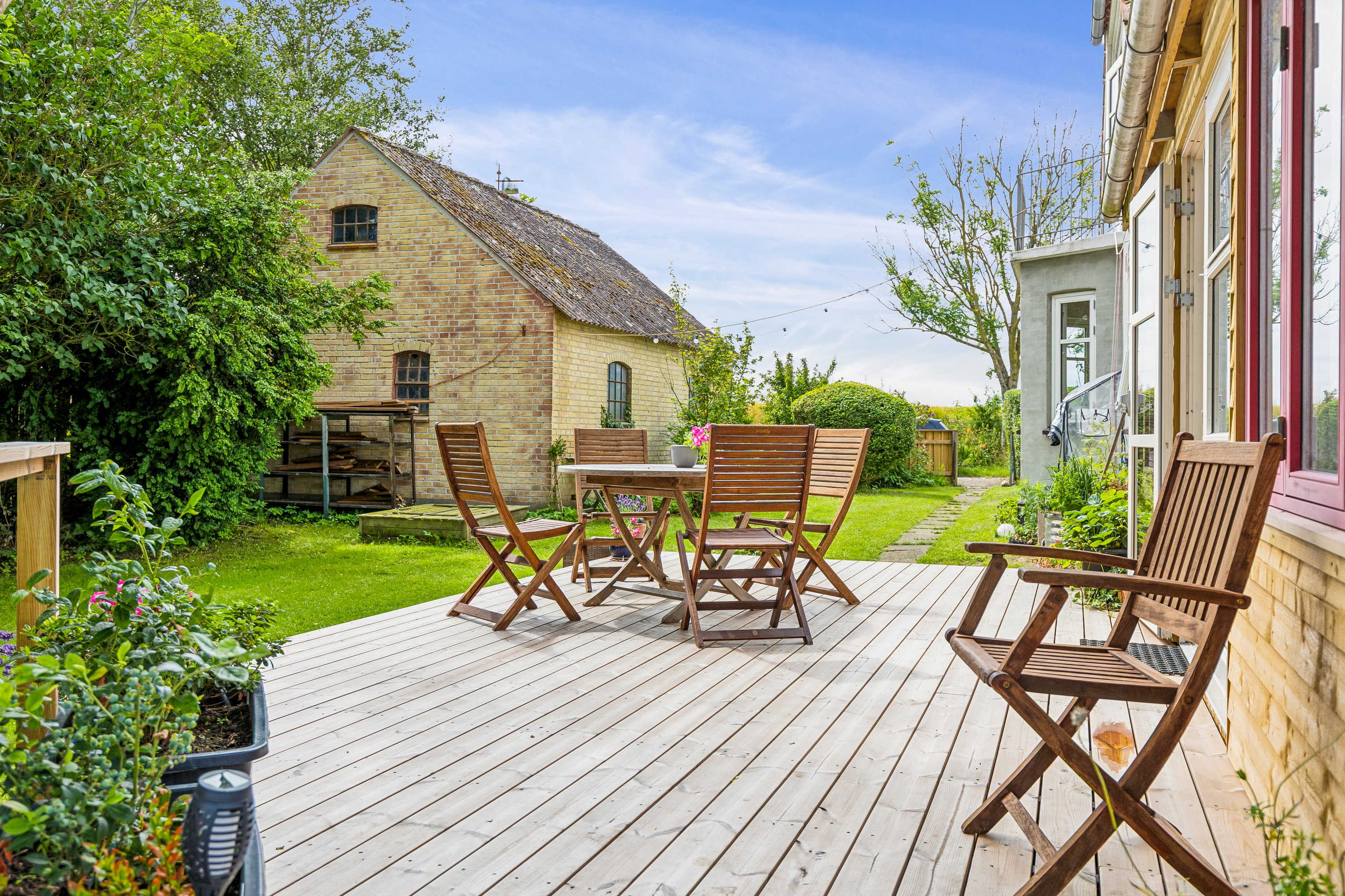 Fremhævet terrasse billede i fuldskærmstilstand. Billede af Bjergstedvej 15, 4460 Snertinge