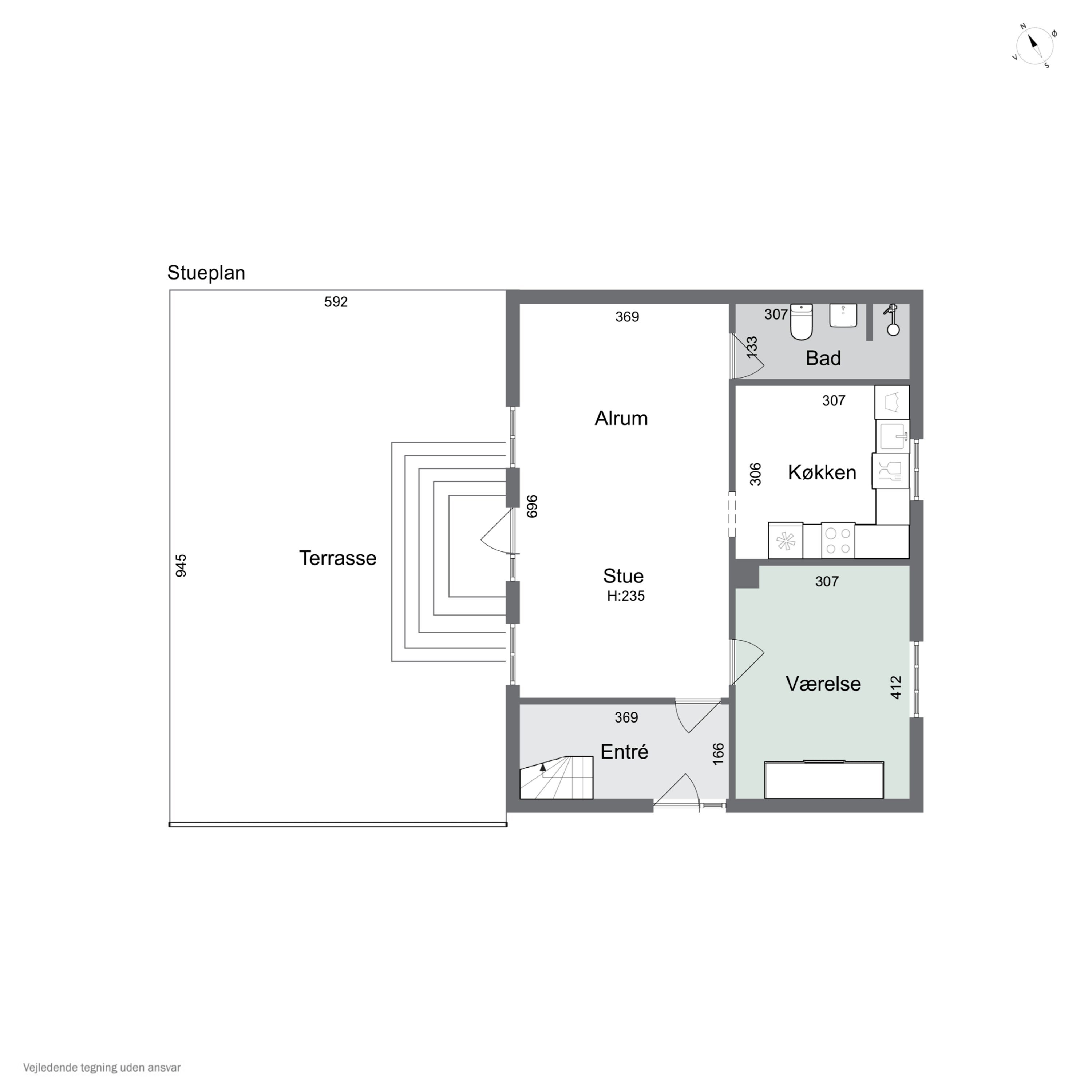 Plantegninger billede af Kærvej 4, 4653 Karise