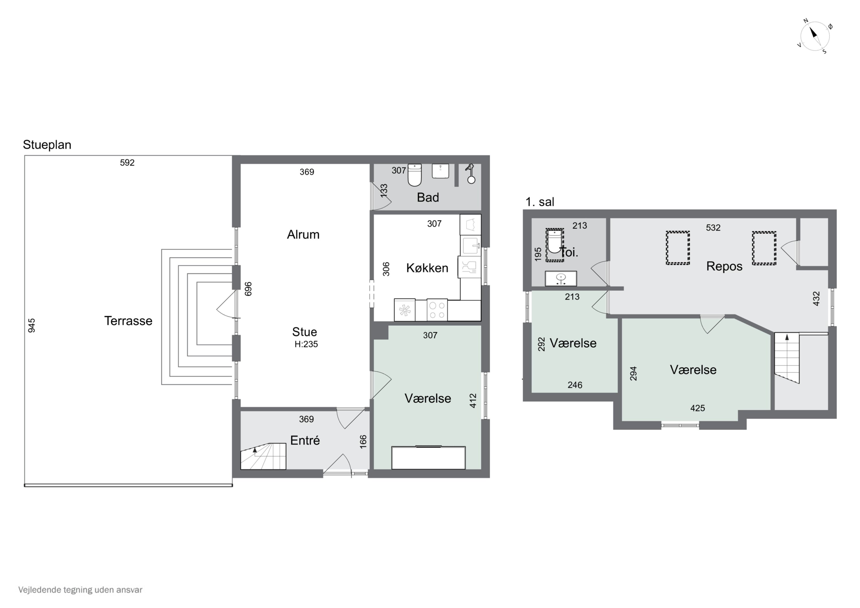 Plantegninger billede af Kærvej 4, 4653 Karise