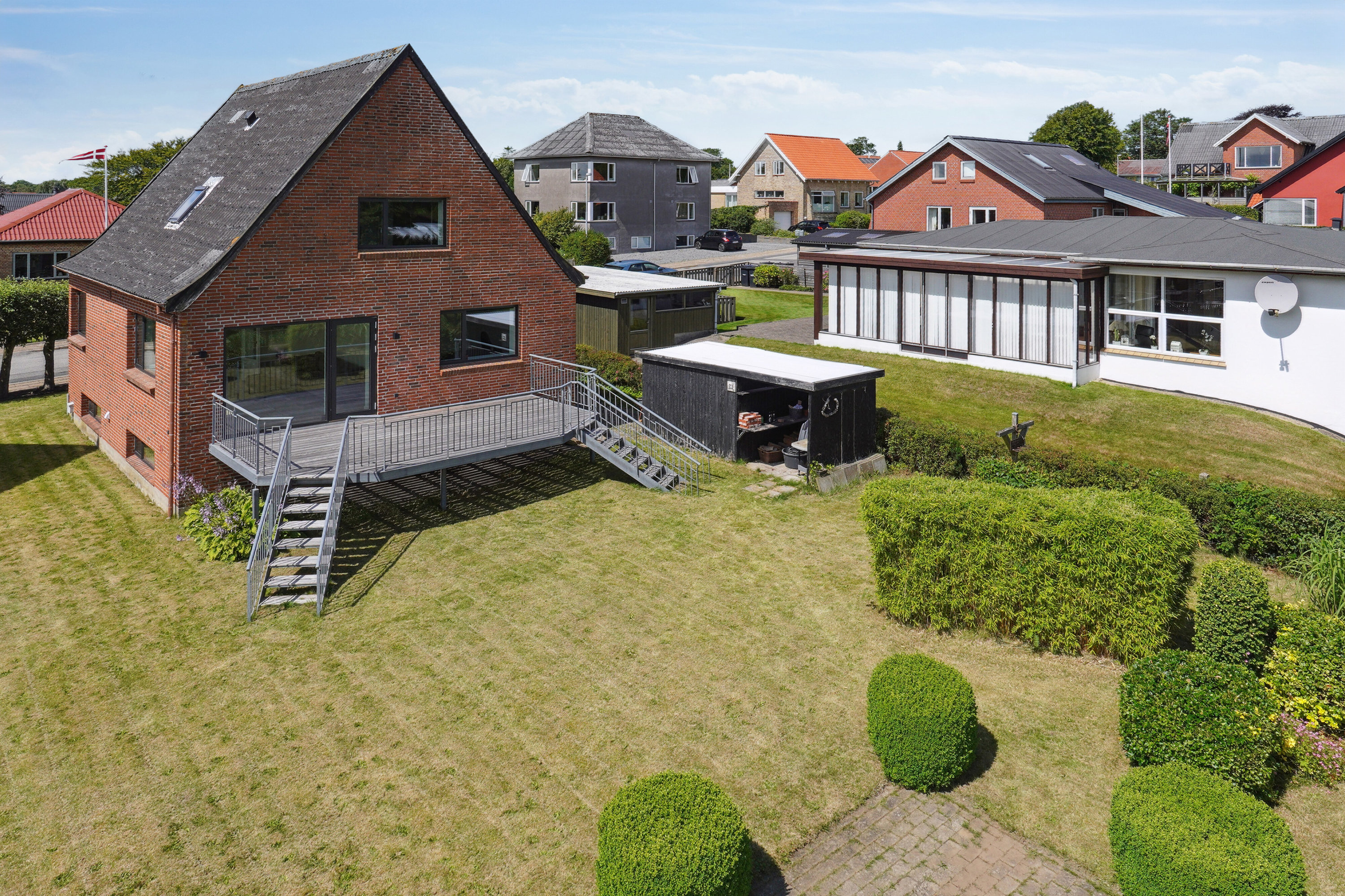 Fremhævet set fra haven billede i fuldskærmstilstand. Billede af Thykiersvej 16, Tingstrup, 7700 Thisted