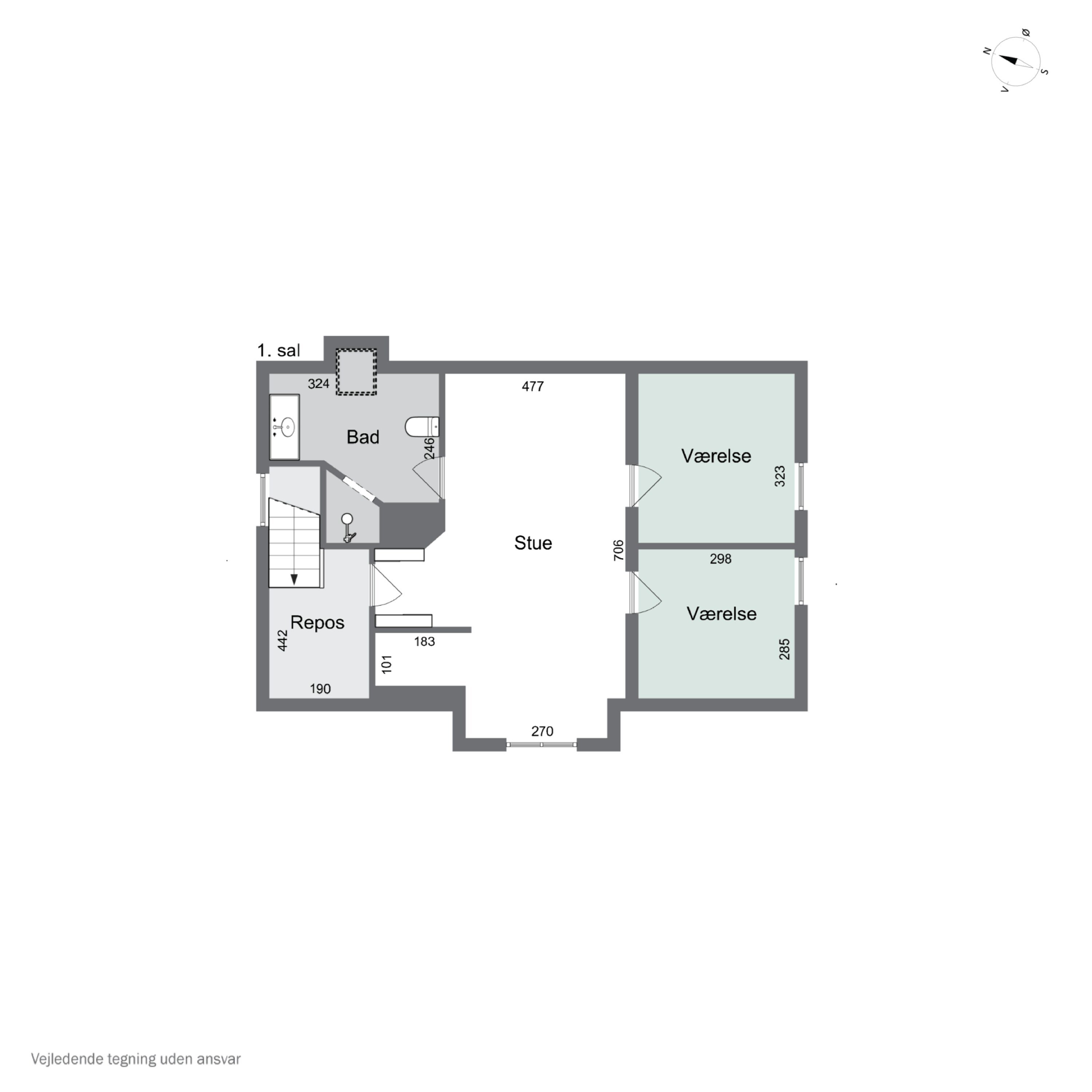 Plantegninger billede af Skolegade 5, Sdr Hygum, 6630 Rødding
