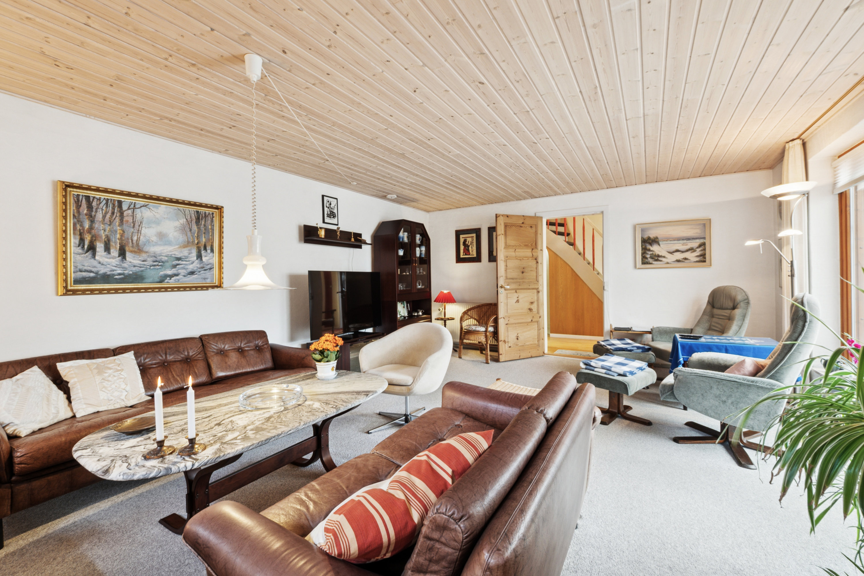 Fremhævet stue billede i fuldskærmstilstand. Billede af Holstebrovej 50, 8800 Viborg