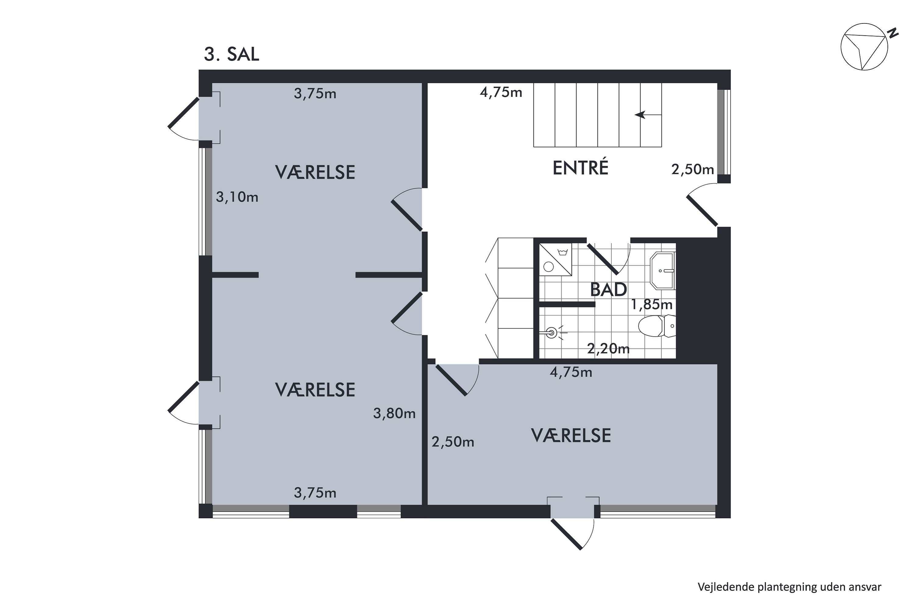 Plantegninger billede af Trelleborggade 15, 3. 2., 2150 Nordhavn
