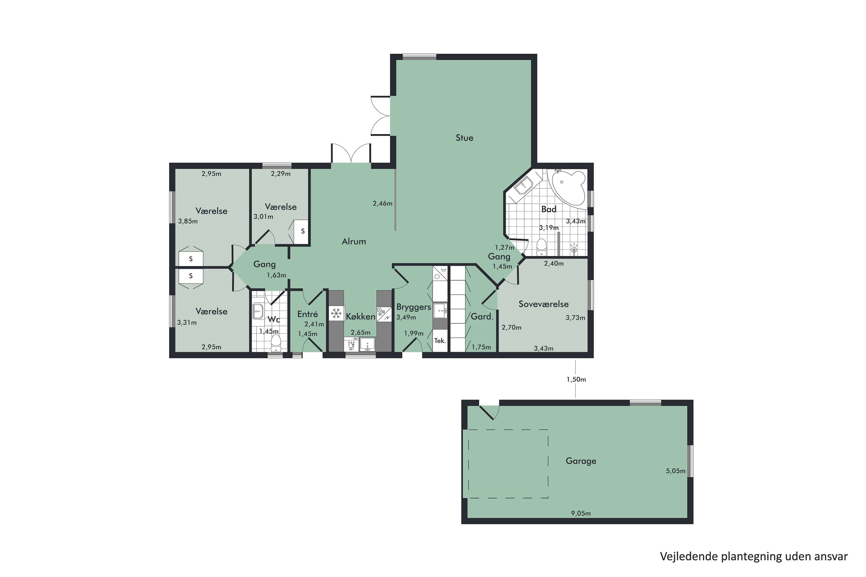 Plantegninger billede af Venusvej 1, 8970 Havndal