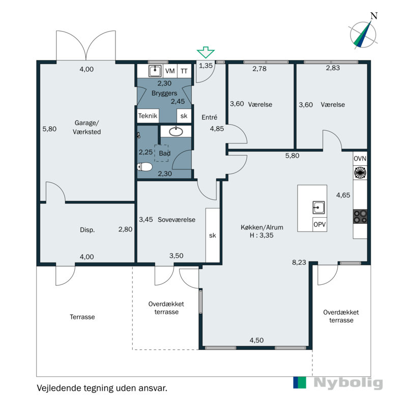 Plantegninger billede af Vigårdsvej 20, Læborg, 6600 Vejen