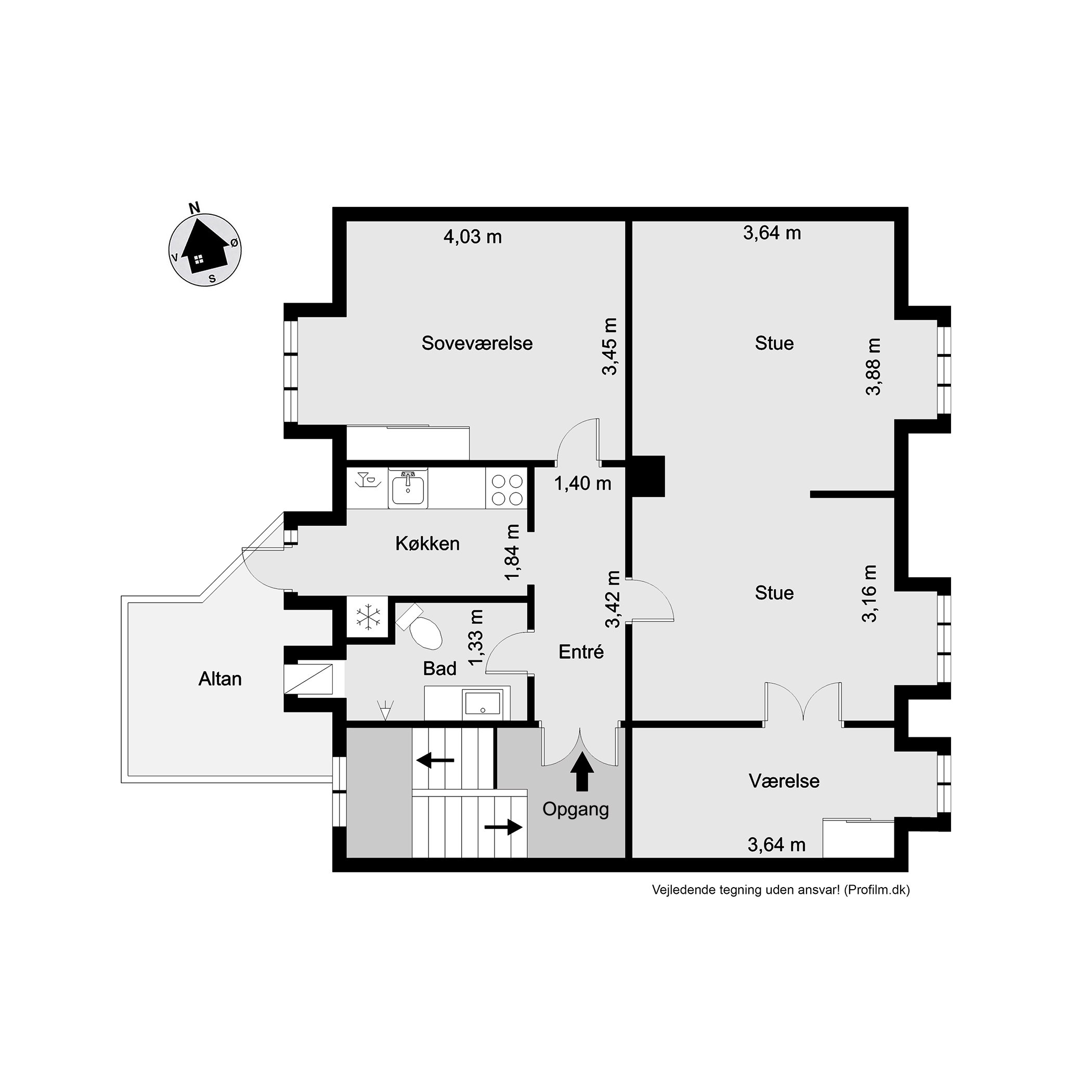 Plantegninger billede af Haderslevvej 12B, 2., 6000 Kolding