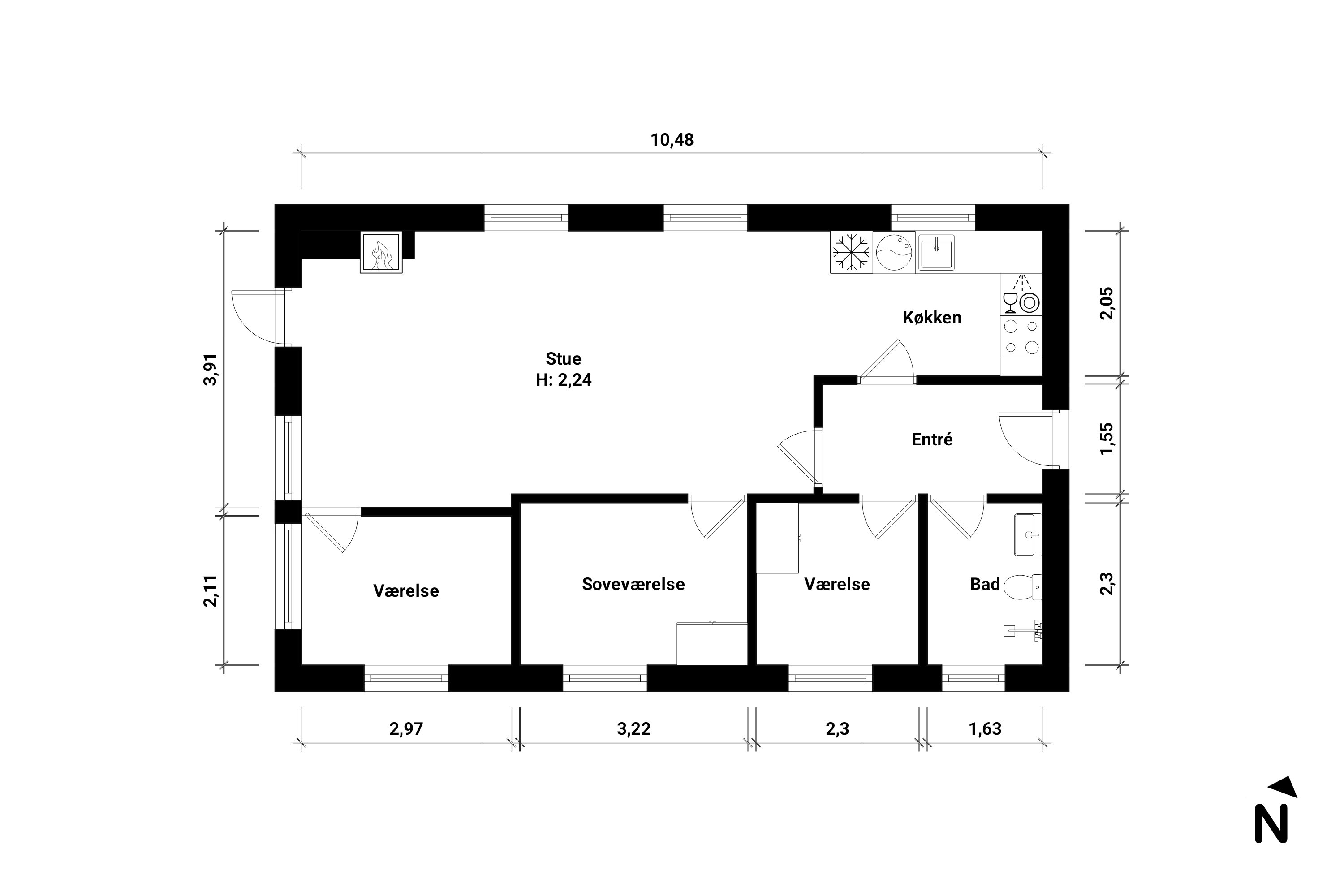 Plantegninger billede af Tagrørvej 5, Bøtø, 4873 Væggerløse