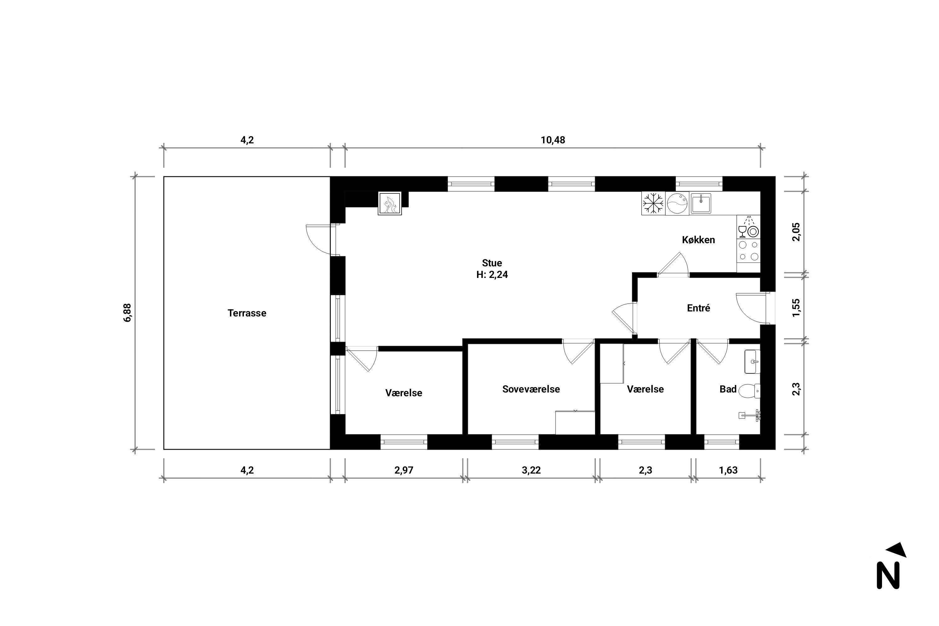Plantegninger billede af Tagrørvej 5, Bøtø, 4873 Væggerløse