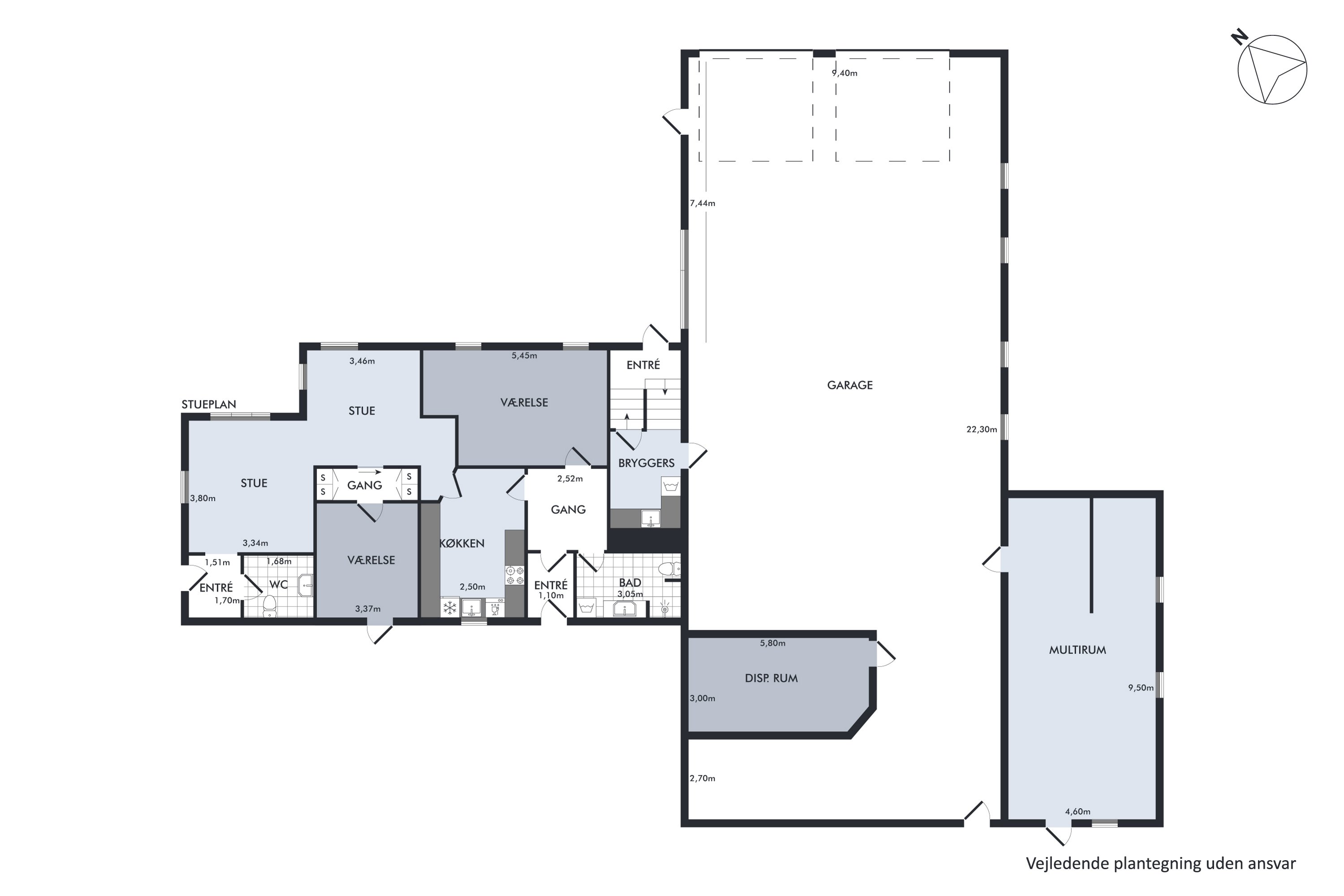 Plantegninger billede af Vodskovvej 136, 9310 Vodskov