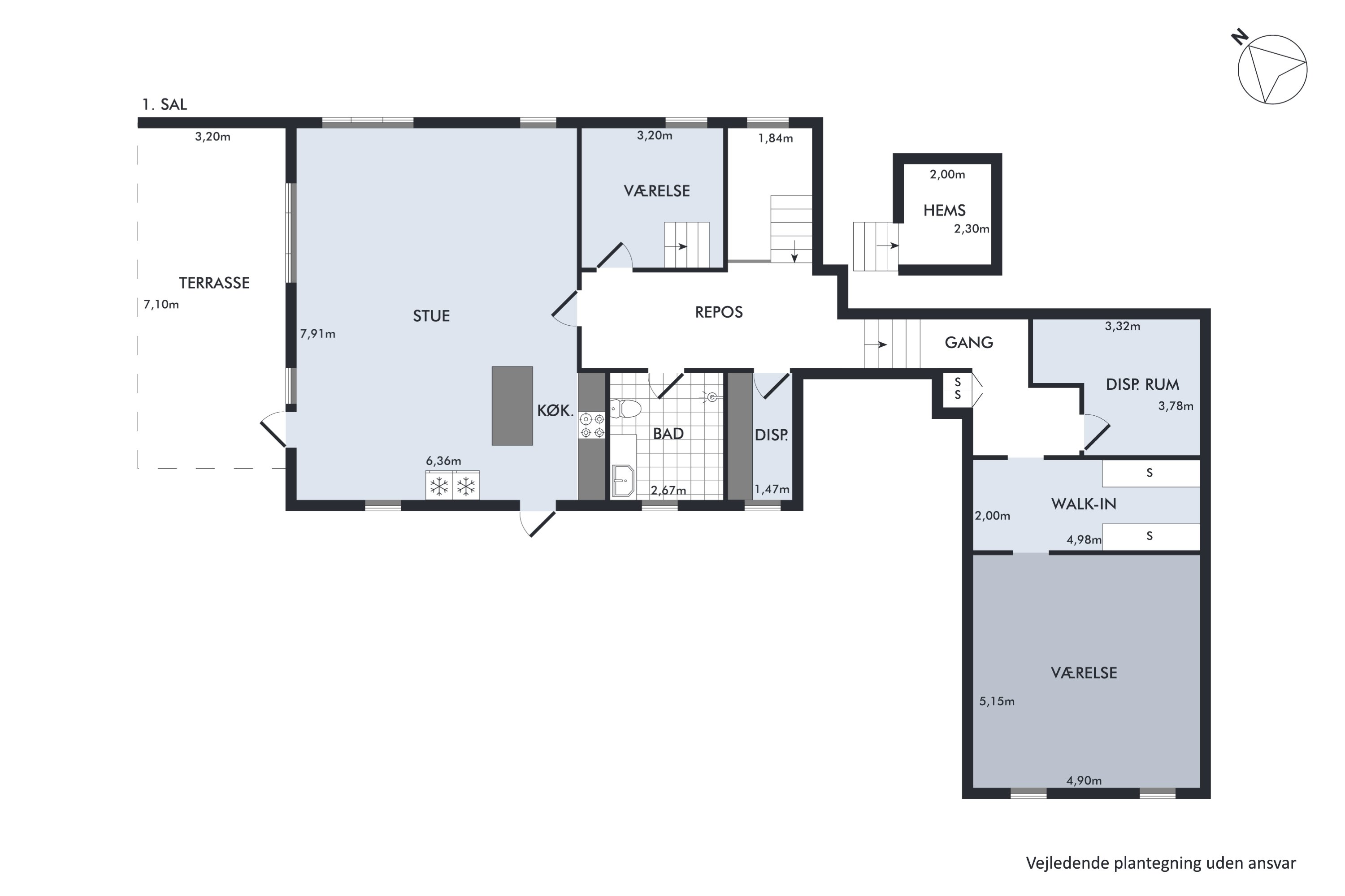 Plantegninger billede af Vodskovvej 136, 9310 Vodskov