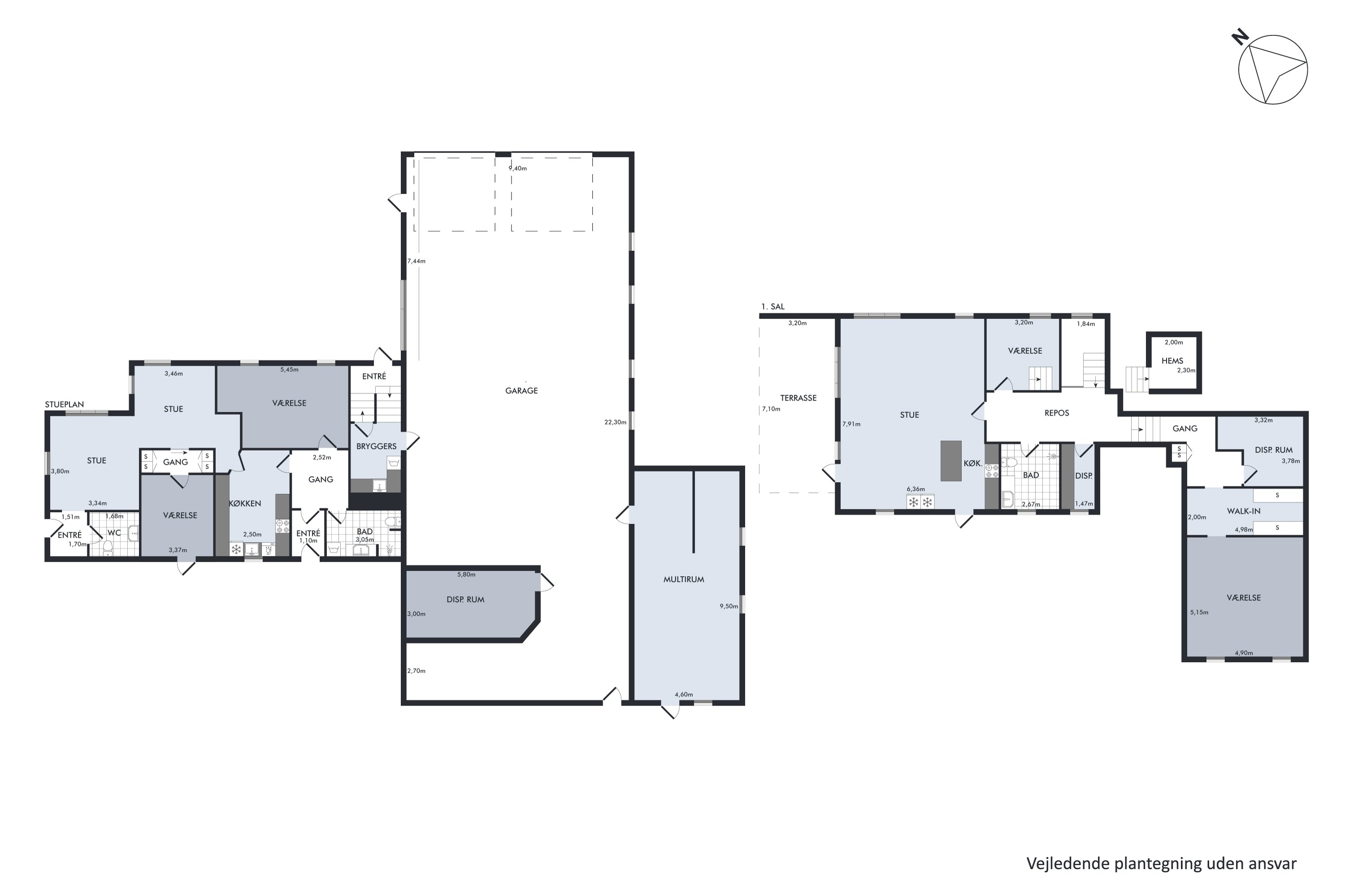 Plantegninger billede af Vodskovvej 136, 9310 Vodskov