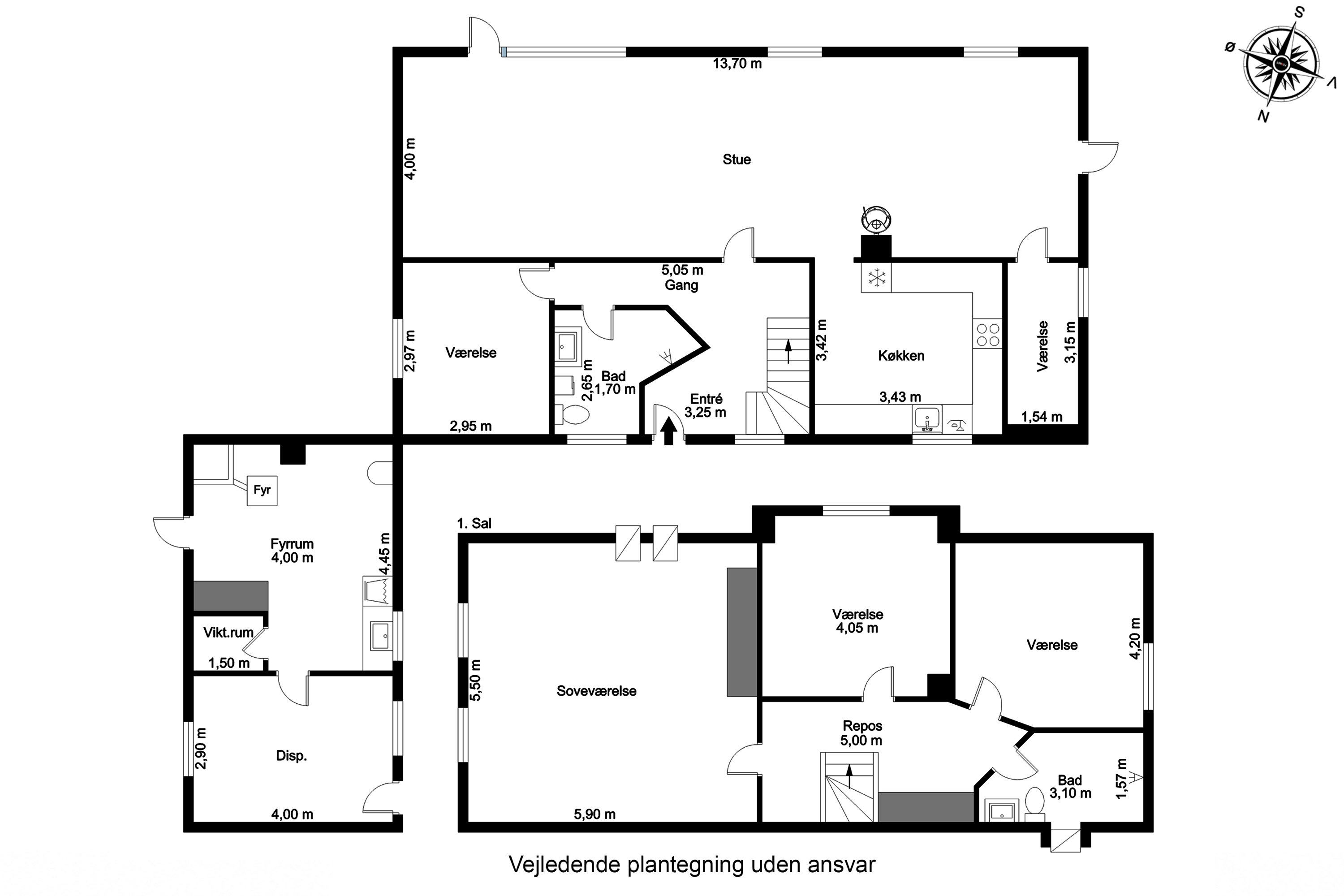 Plantegninger billede af Vejlevej 71, 7300 Jelling