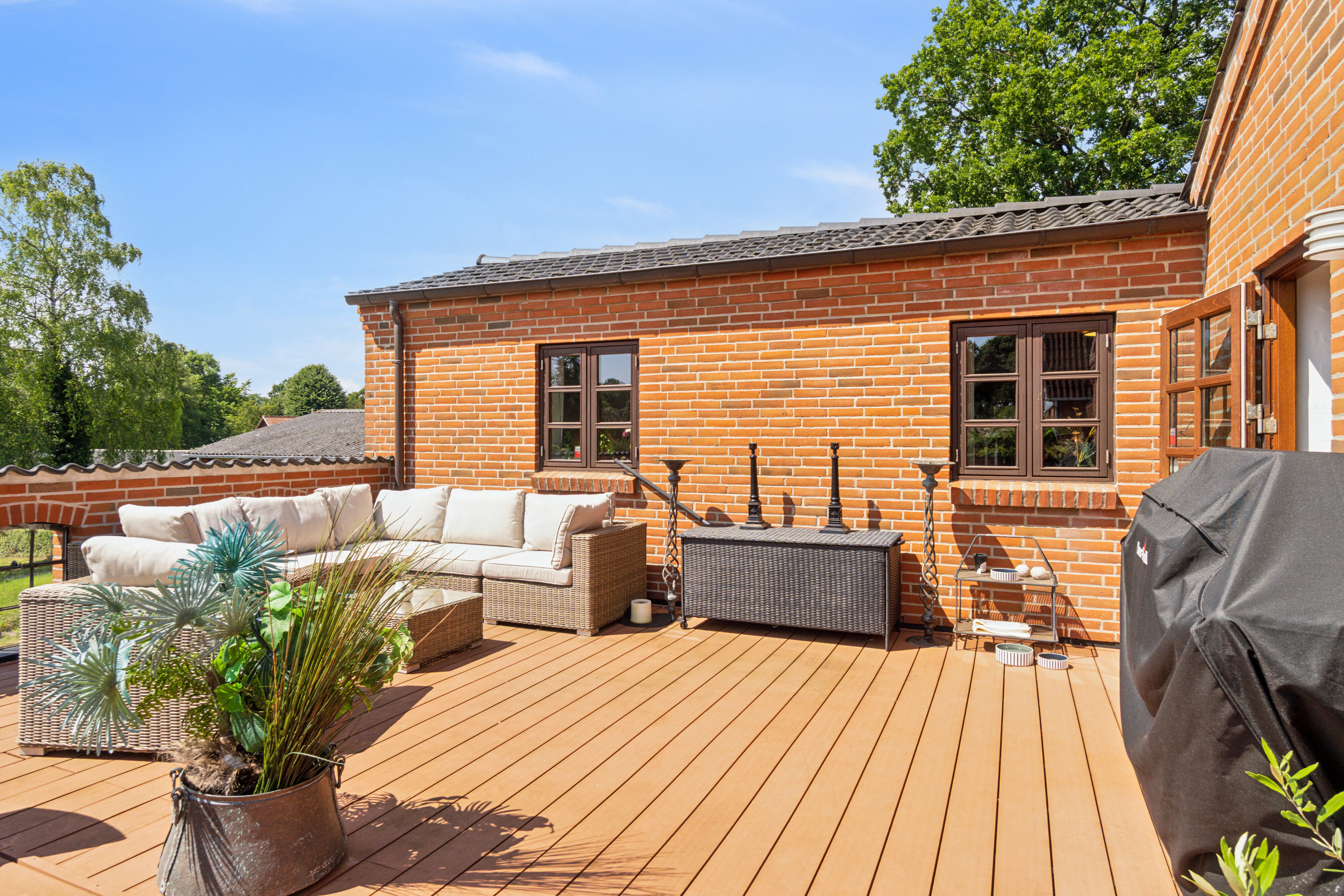 Fremhævet terrasse billede i fuldskærmstilstand. Billede af Skovalle 3, 8783 Hornsyld