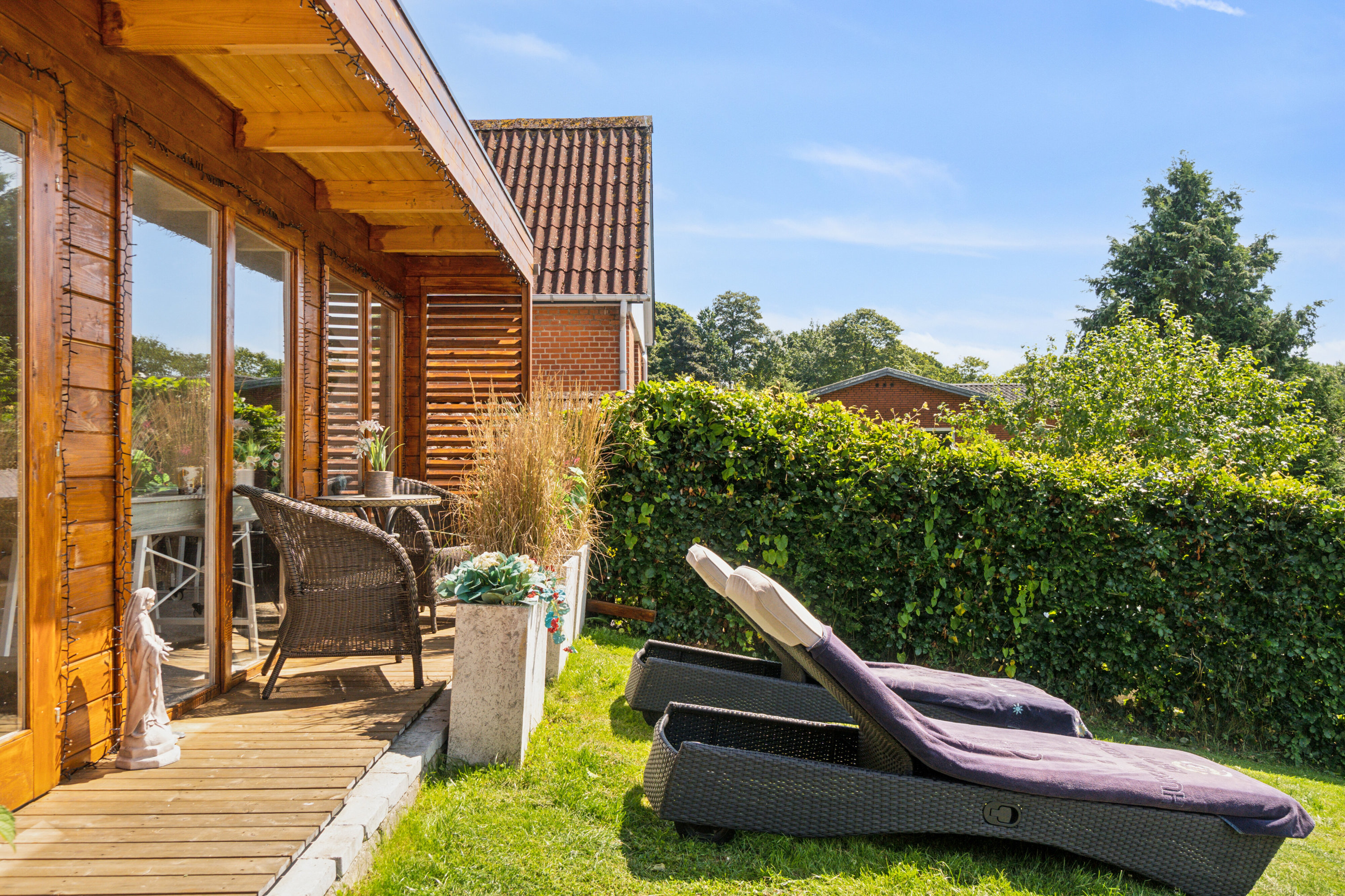 Fremhævet terrasse billede i fuldskærmstilstand. Billede af Skovalle 3, 8783 Hornsyld