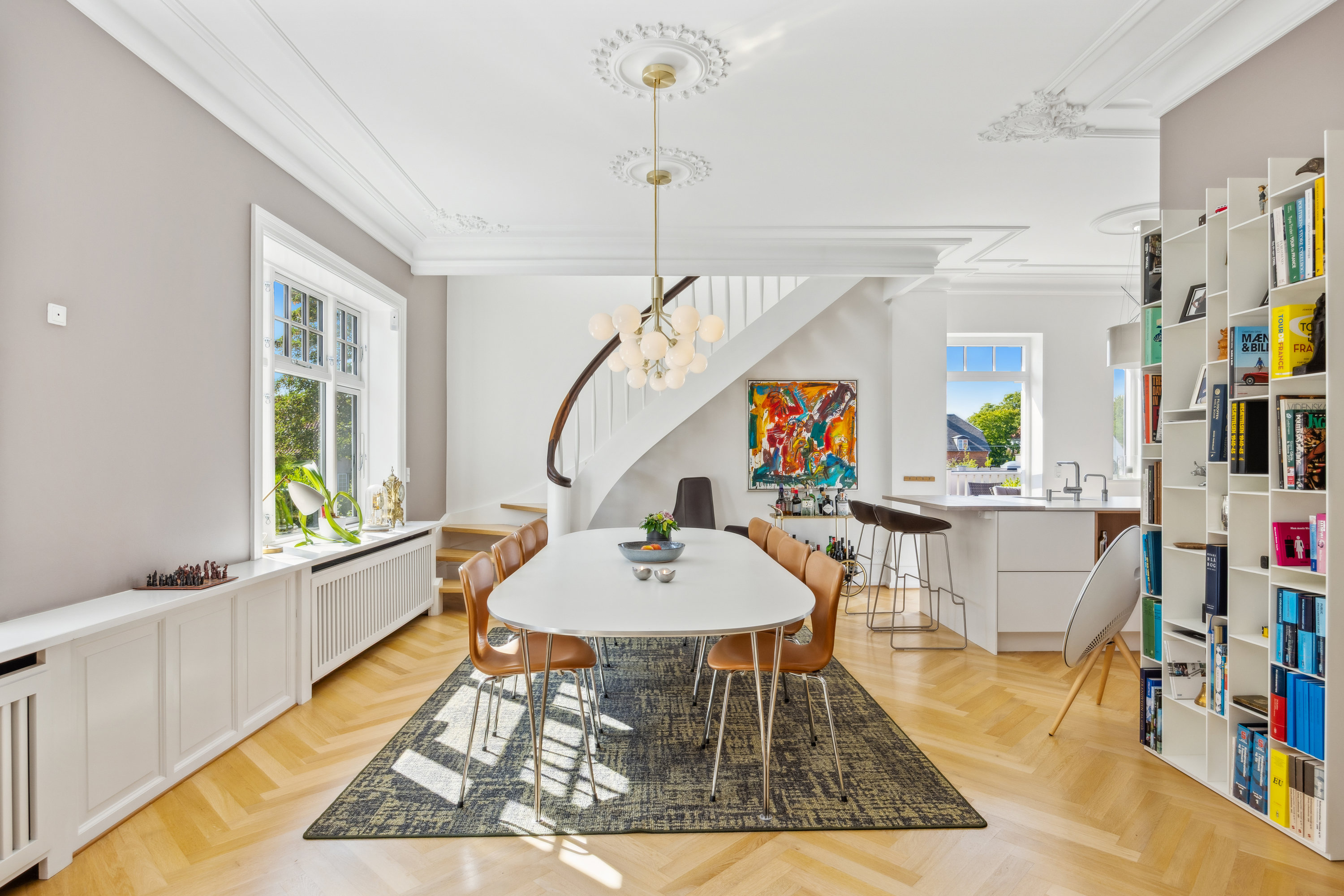 Fremhævet spisestue billede i fuldskærmstilstand. Billede af Fuglebakkevej 83, 1., 2000 Frederiksberg
