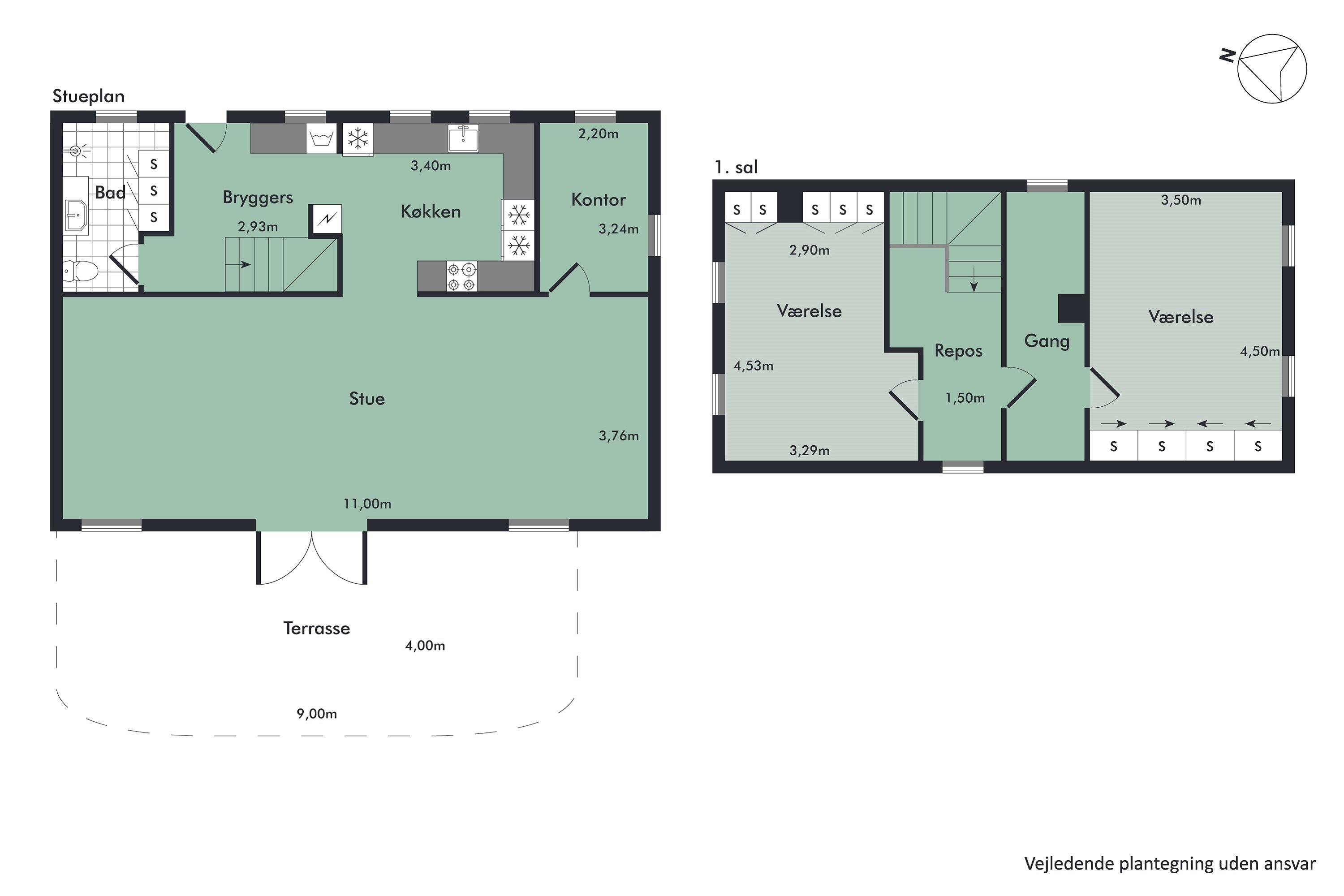 Plantegninger billede af Skovmosevej 45, Rørbæk, 9500 Hobro