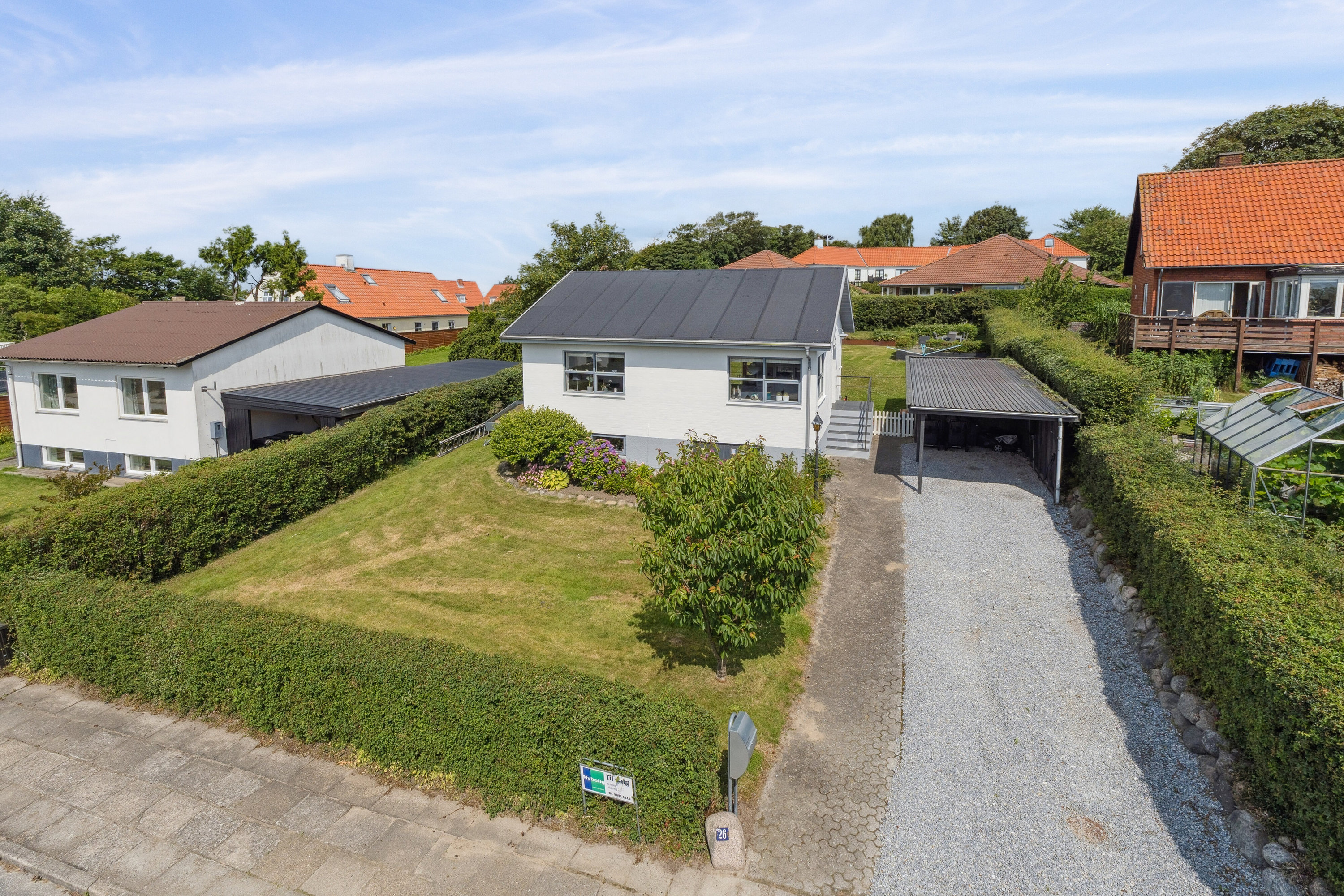 Fremhævet facade billede i fuldskærmstilstand. Billede af Aldershøjvej 26, 9800 Hjørring