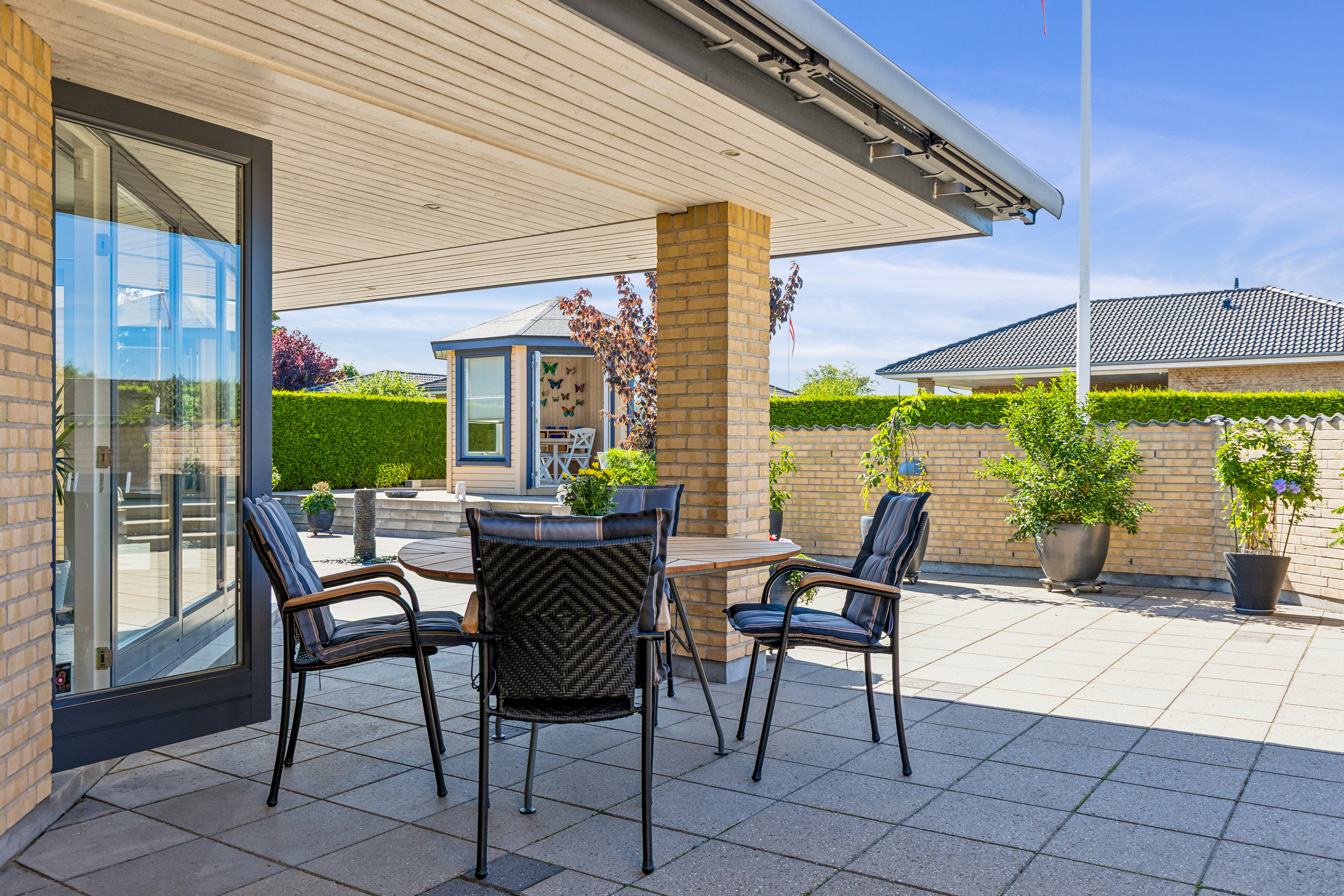 Fremhævet terrasse billede i fuldskærmstilstand. Billede af Bonderosevej 8, 4450 Jyderup