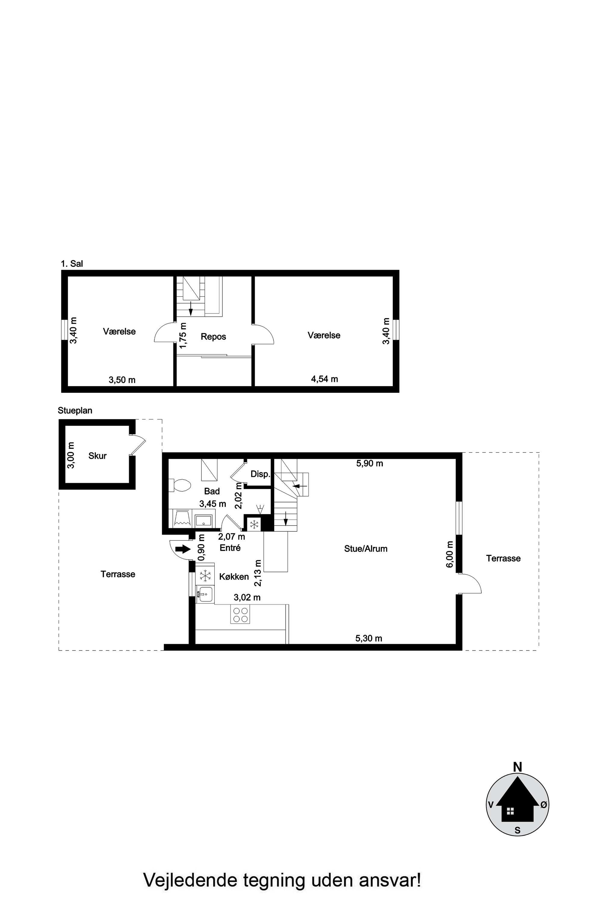 Plantegninger billede af Golfsvinget 25, Gatten, 9640 Farsø