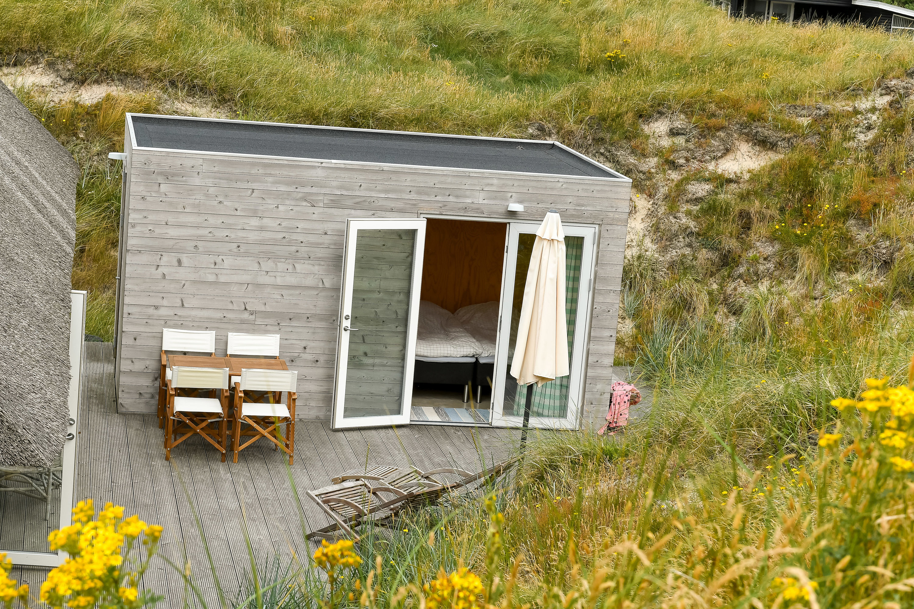 Fremhævet terrasse billede i fuldskærmstilstand. Billede af Slunden 110, Rindby Strand, 6720 Fanø