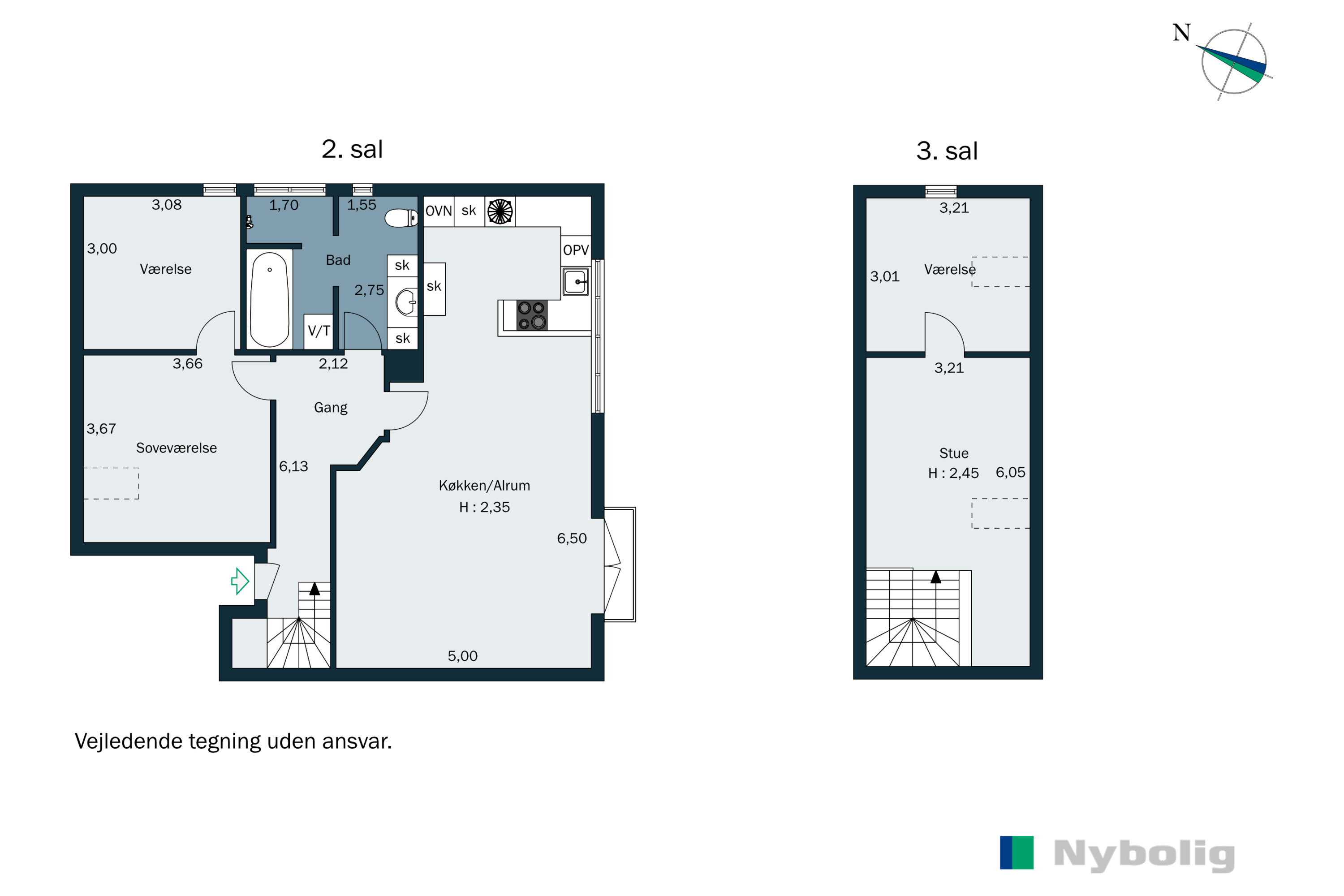 Plantegninger billede af Skibbrogade 31, 2., 6100 Haderslev
