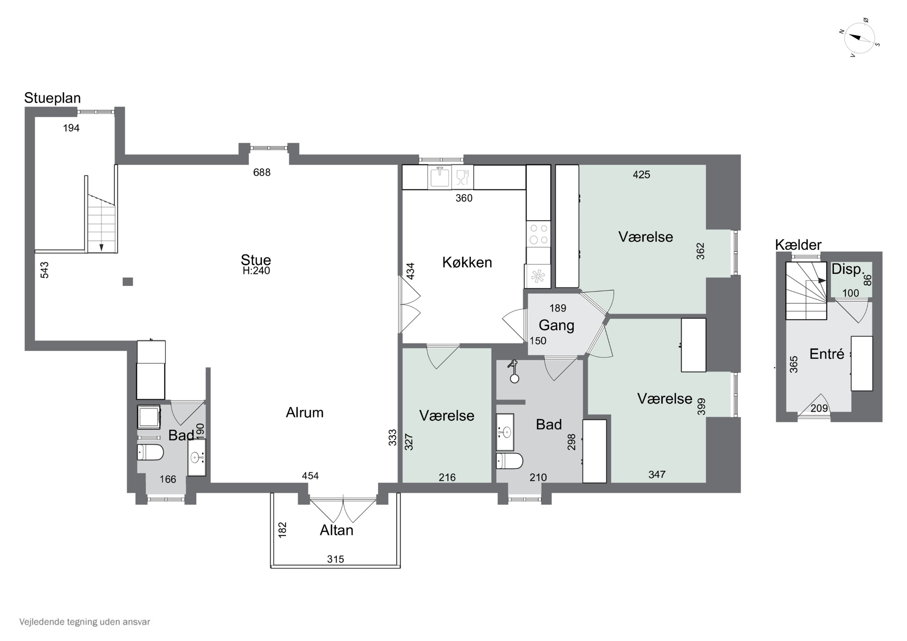 Plantegninger billede af Dronningens Vænge 11, 1. mfth., 2800 Kongens Lyngby
