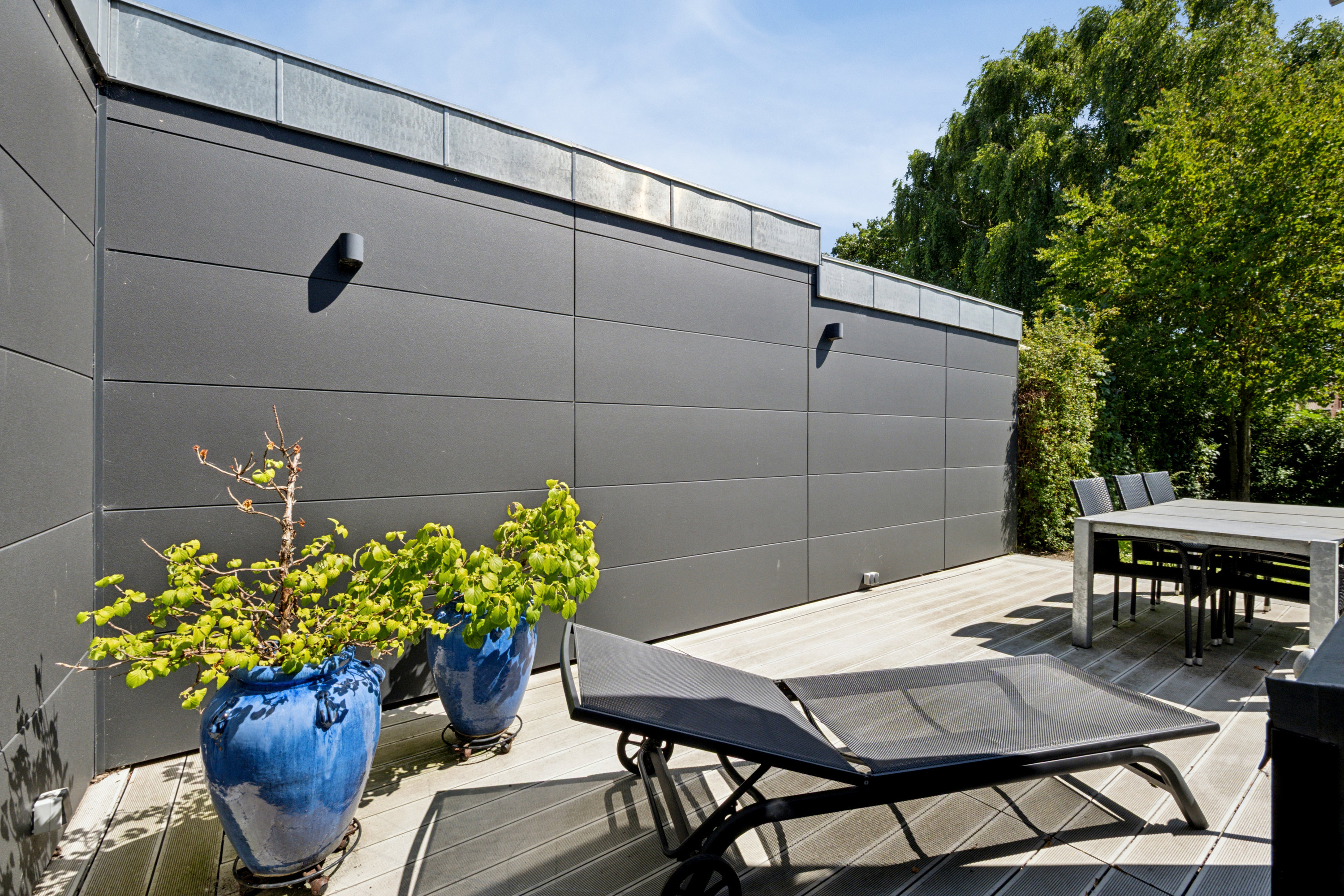 Fremhævet terrasse billede i fuldskærmstilstand. Billede af Fjordvænget 60, 8832 Skals