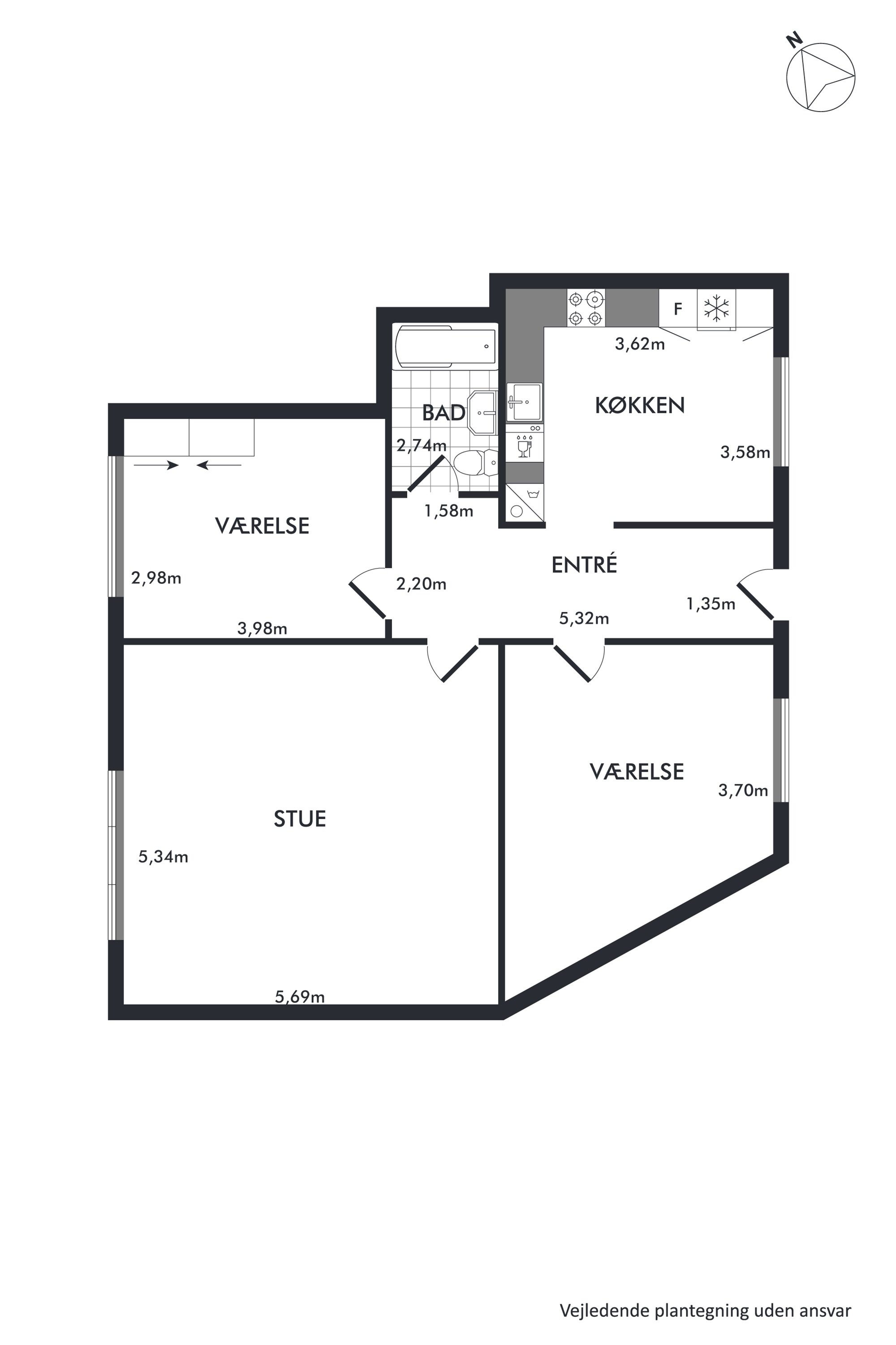 Plantegninger billede af Reberbanen 26, 1. 2., 8800 Viborg