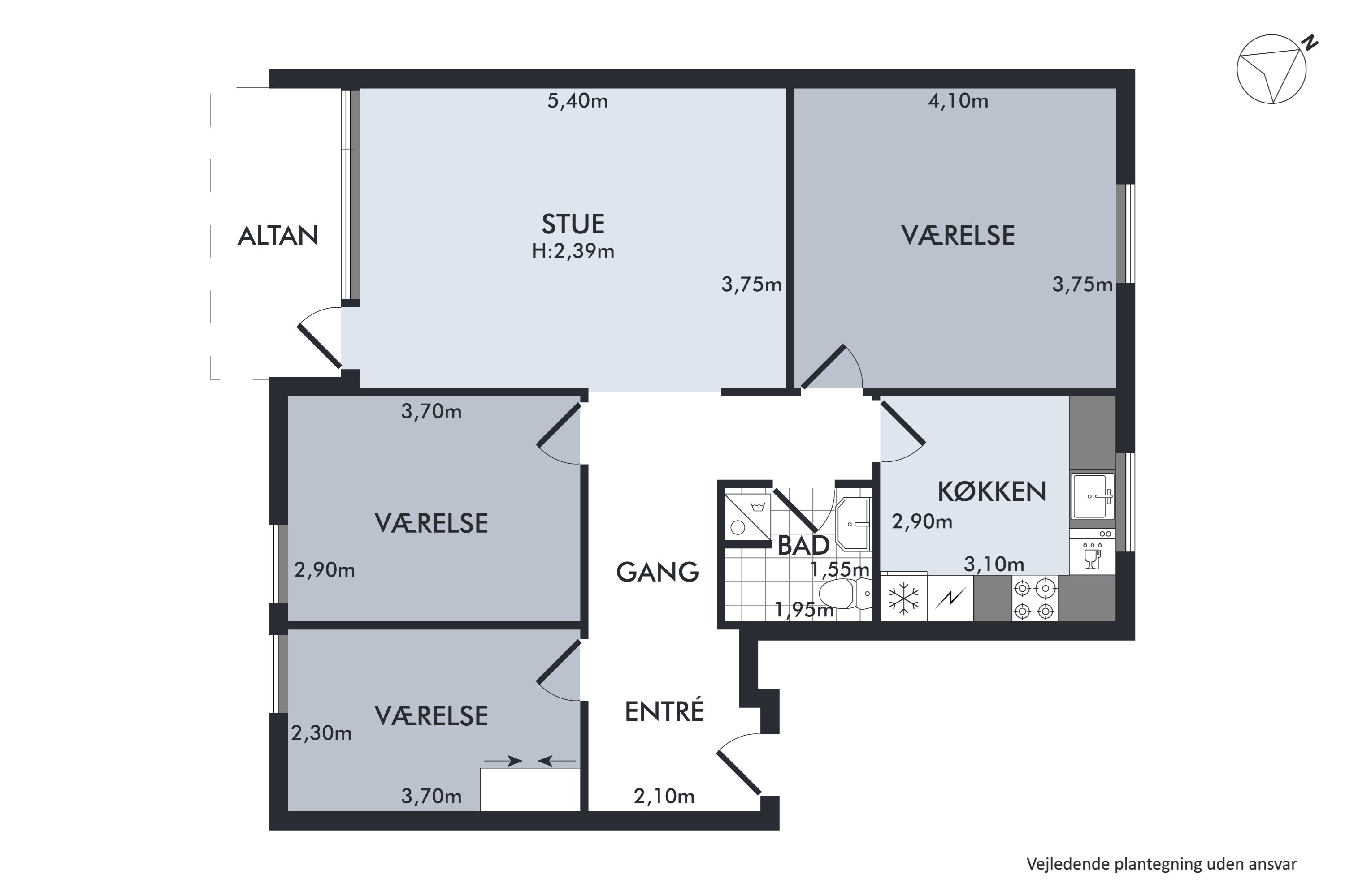 Plantegninger billede af Mariagervej 42, st.., 8900 Randers C