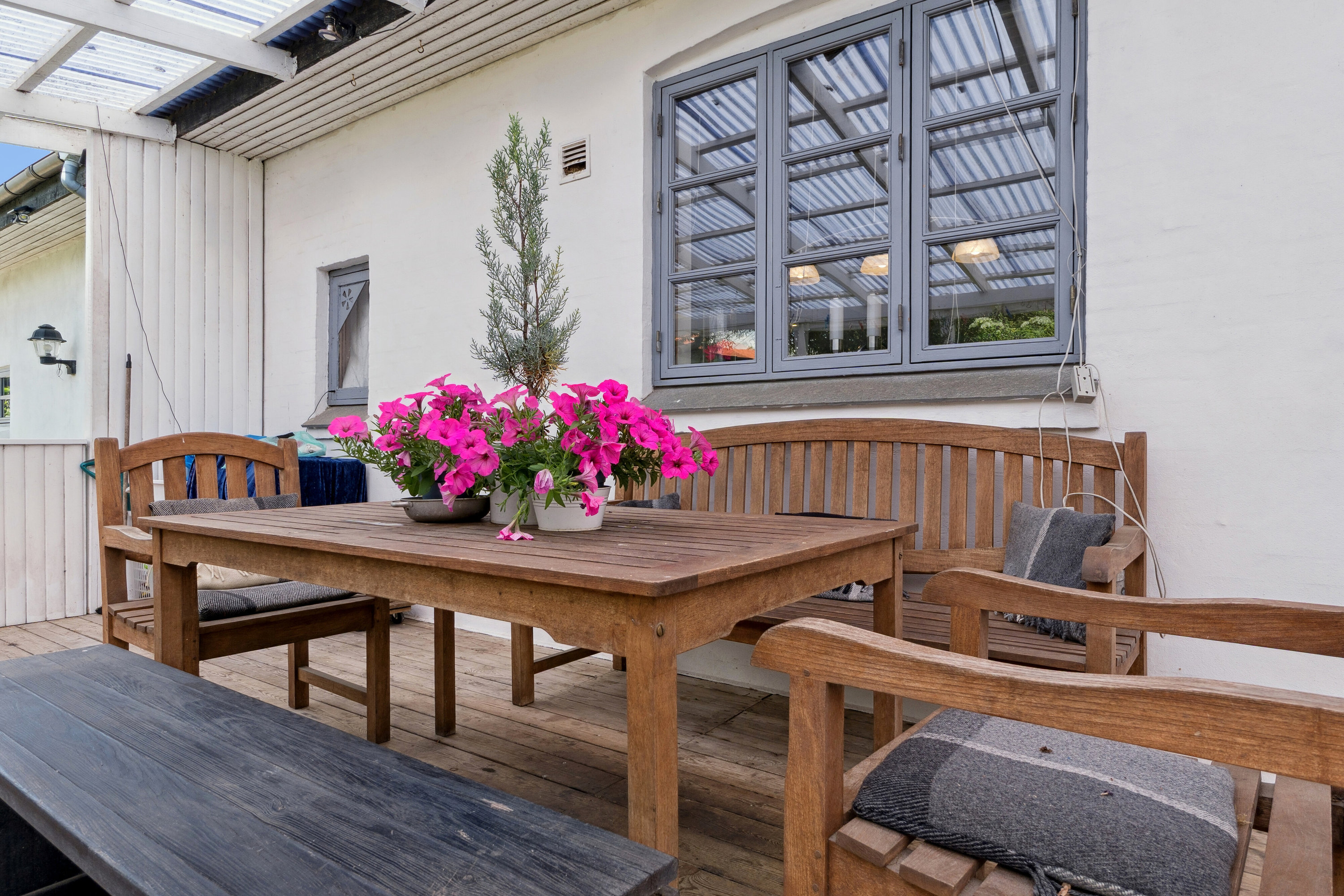 Fremhævet overdækket terrasse billede i fuldskærmstilstand. Billede af Grønnegyden 49, Stige, 5270 Odense N