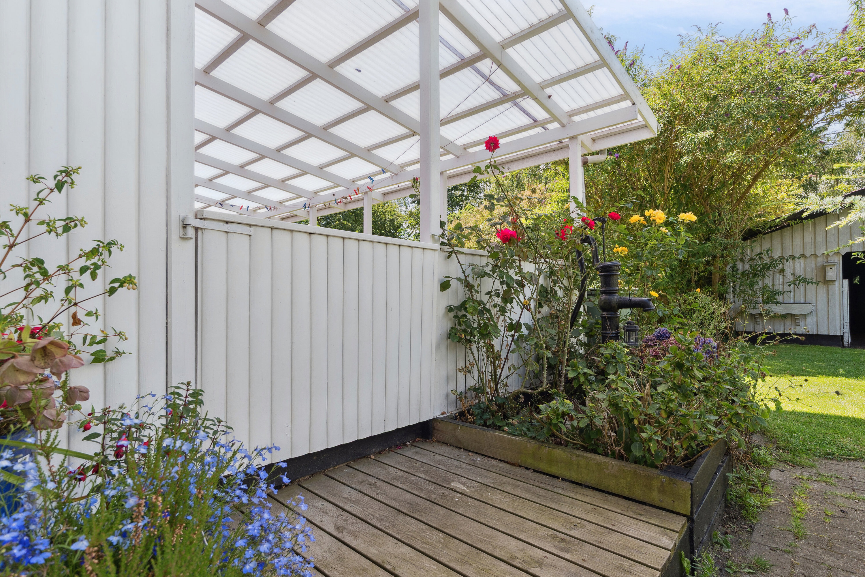 Fremhævet overdækket terrasse billede i fuldskærmstilstand. Billede af Grønnegyden 49, Stige, 5270 Odense N