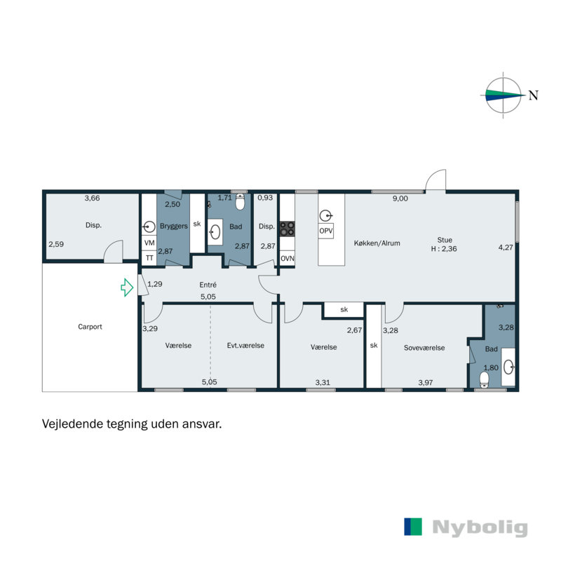 Plantegninger billede af Valnøddevænget 2, Saksild, 8300 Odder