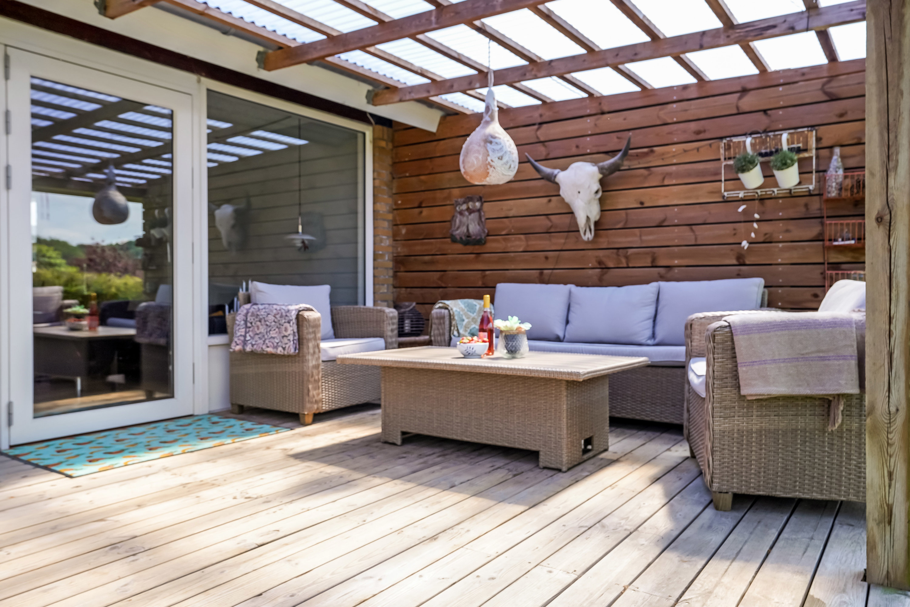 Fremhævet terrasse billede i fuldskærmstilstand. Billede af Vestervang 15, 5492 Vissenbjerg