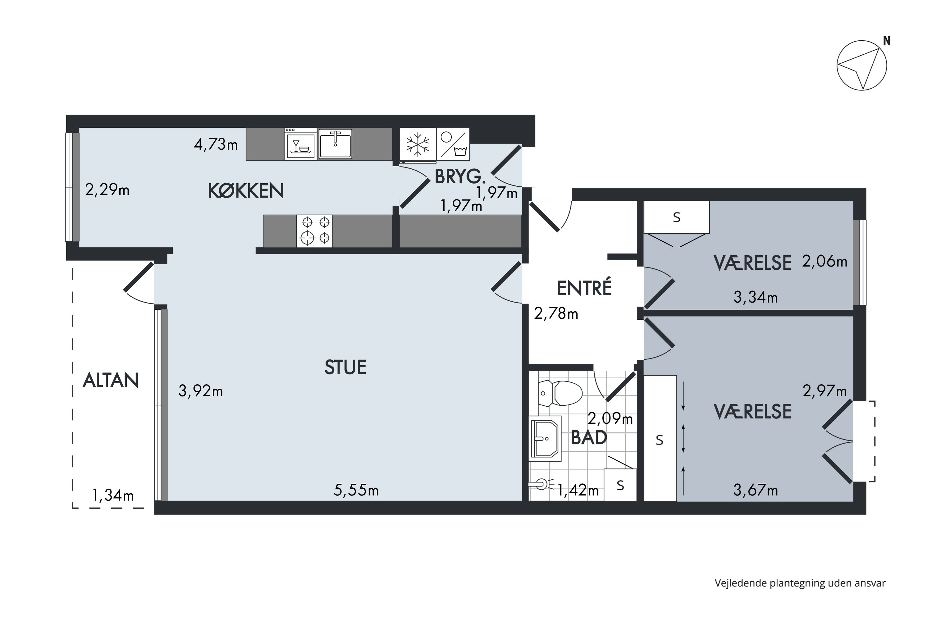 Plantegninger billede af Løvenholmvej 4C, 1. tv., 8930 Randers NØ