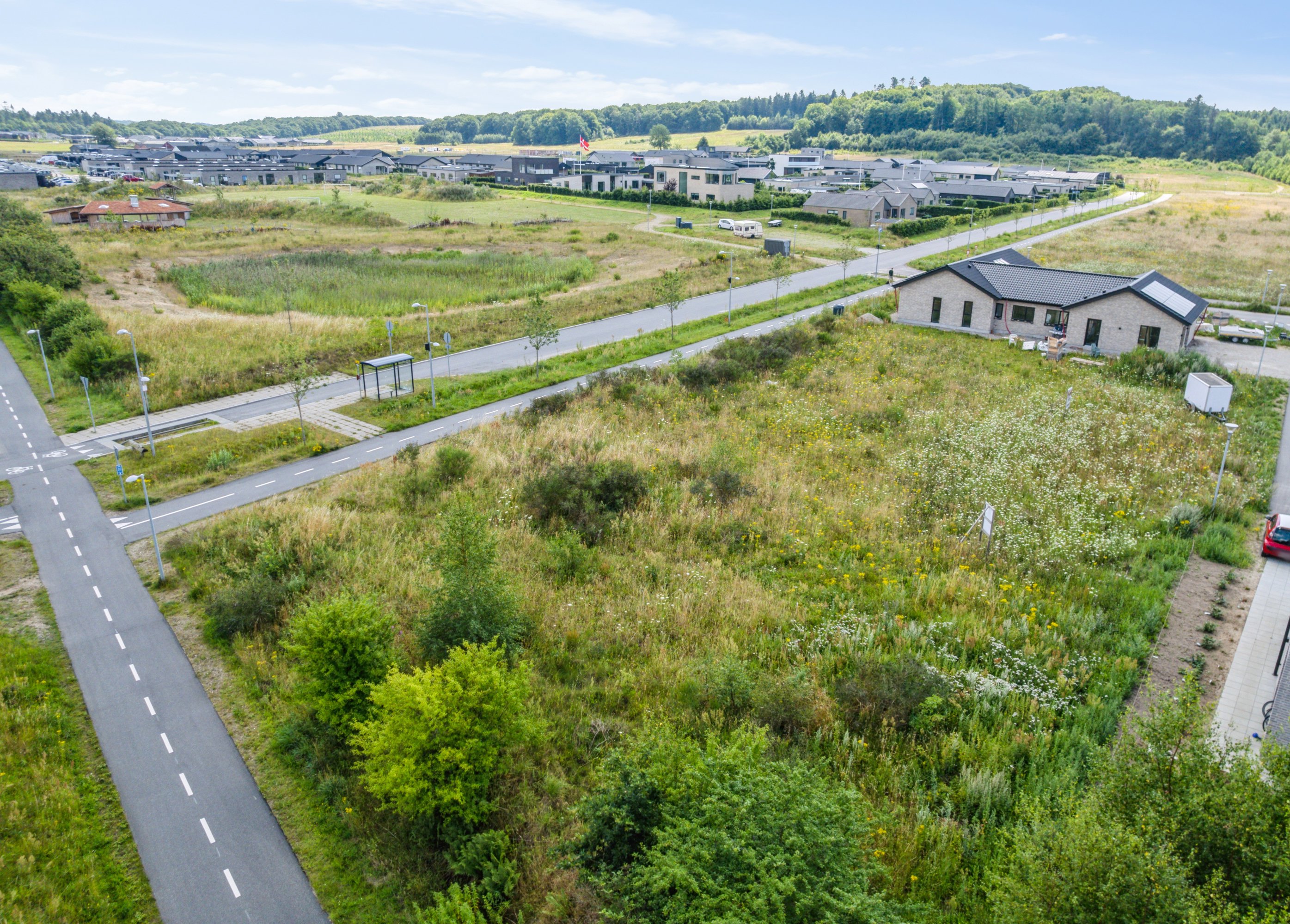 Fremhævet luftfoto billede i fuldskærmstilstand. Billede af Birkelund 6, 8800 Viborg
