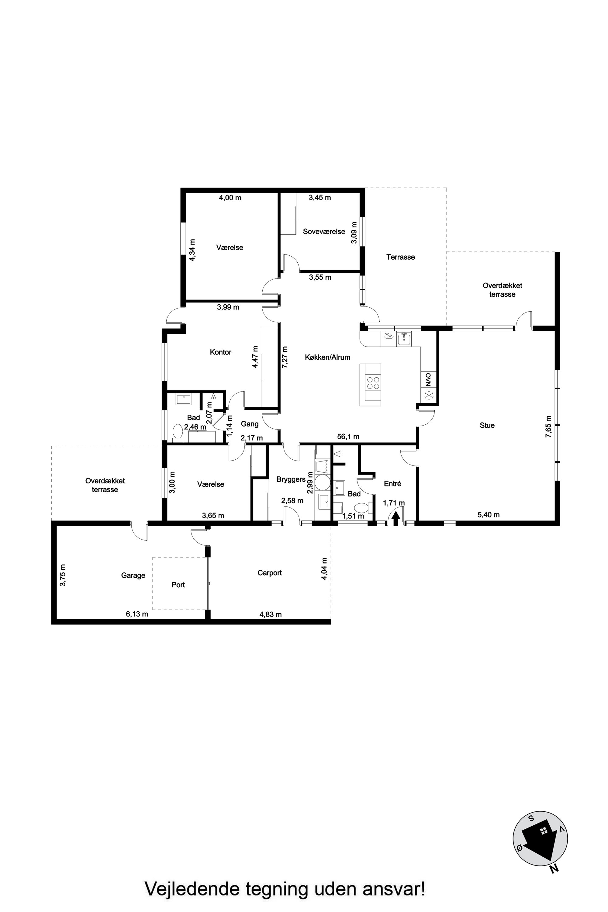 Plantegninger billede af Præstegårdsvej 21, Gærum, 9900 Frederikshavn