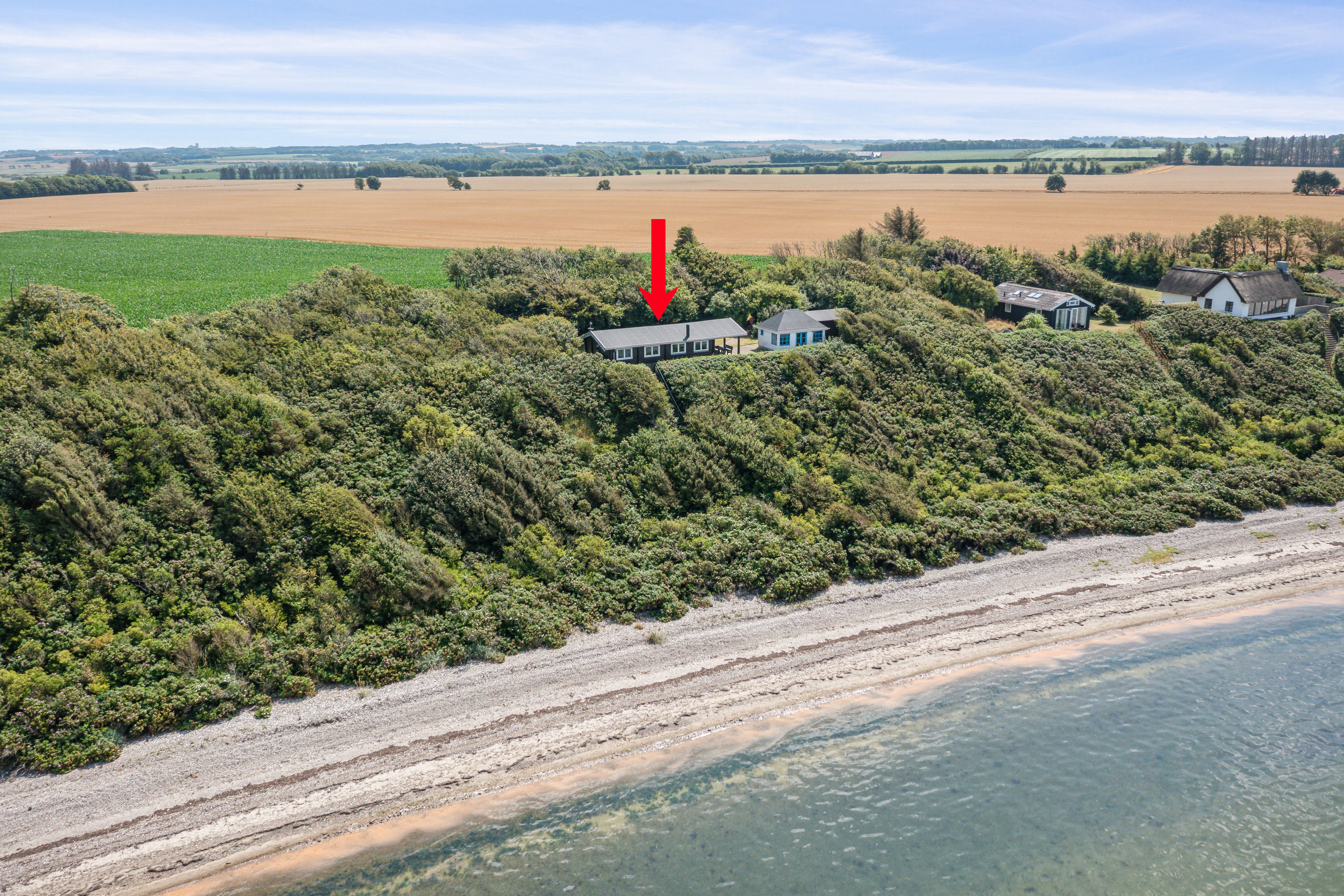 Fremhævet luftfoto billede i fuldskærmstilstand. Billede af Grynderup Strand 28, Grynderup, 7870 Roslev
