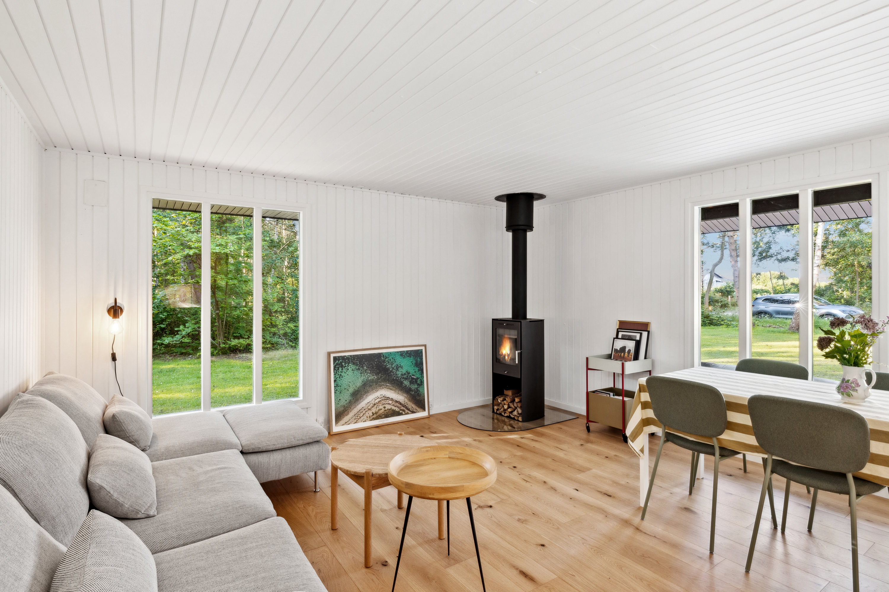 Fremhævet stue billede i fuldskærmstilstand. Billede af Klokkegrund 9B, Øer Strand, 8400 Ebeltoft