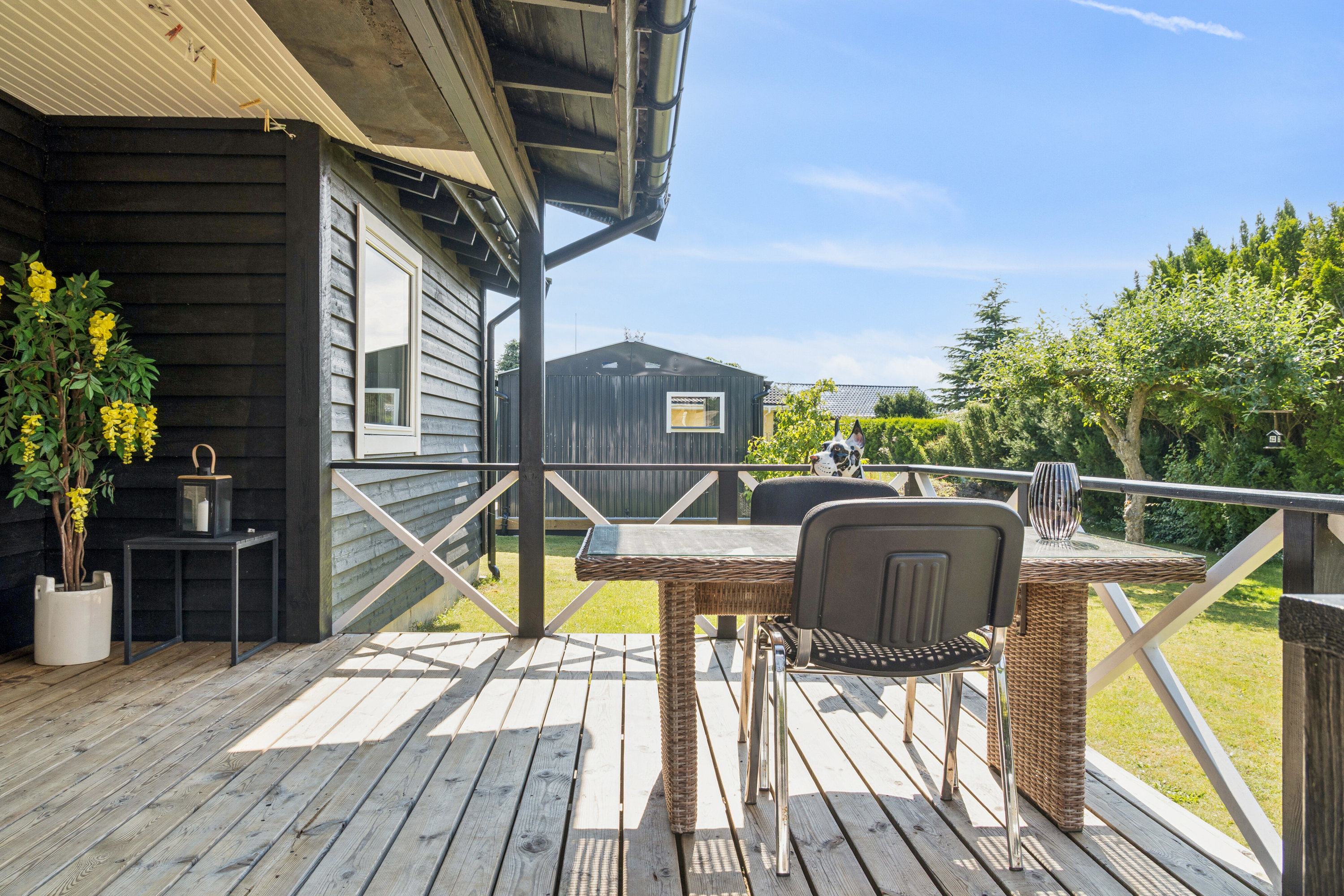 Fremhævet terrasse billede i fuldskærmstilstand. Billede af Vibekæret 32, Englerup, 4060 Kirke Såby