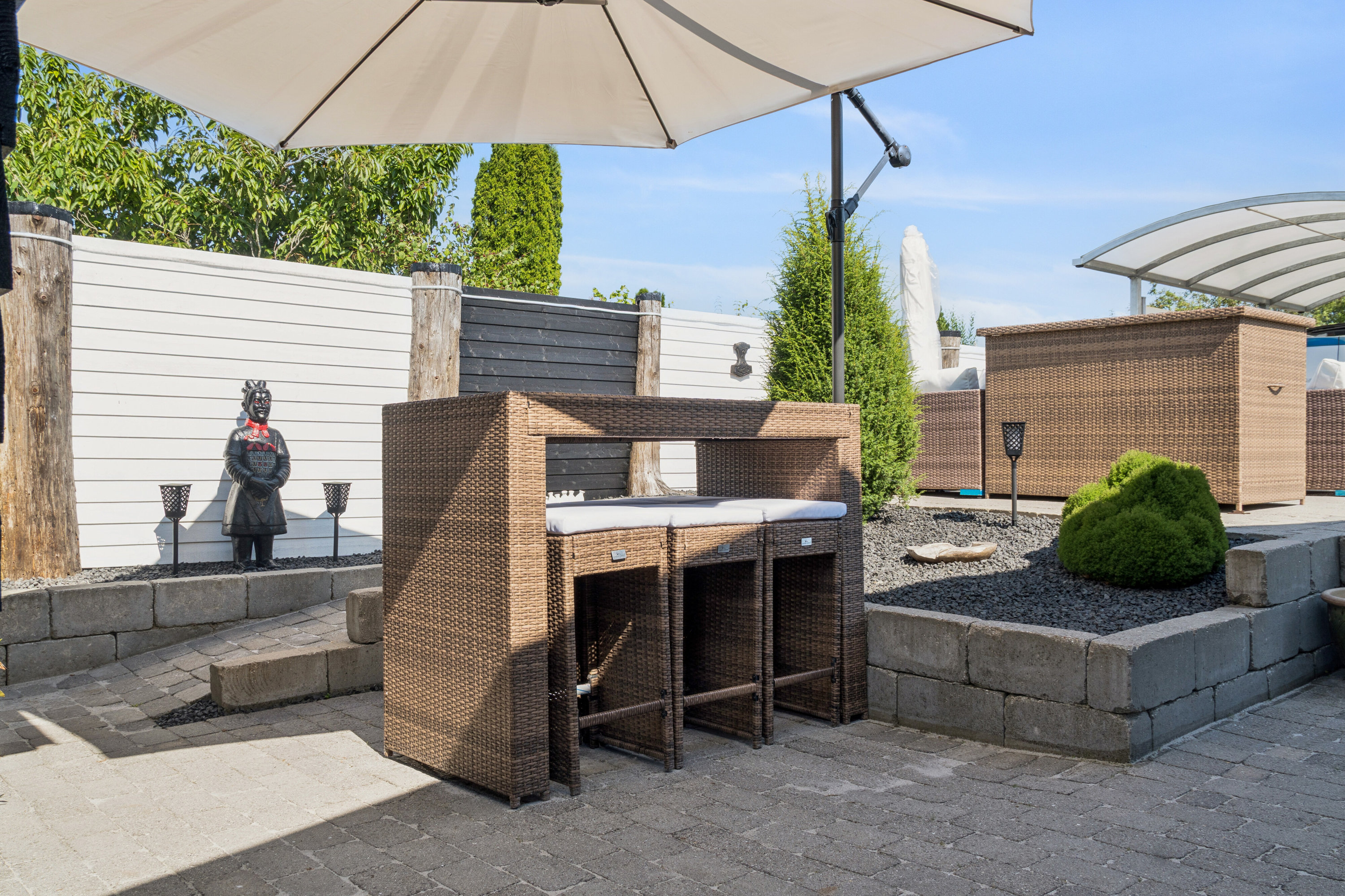 Fremhævet terrasse billede i fuldskærmstilstand. Billede af Vibekæret 32, Englerup, 4060 Kirke Såby