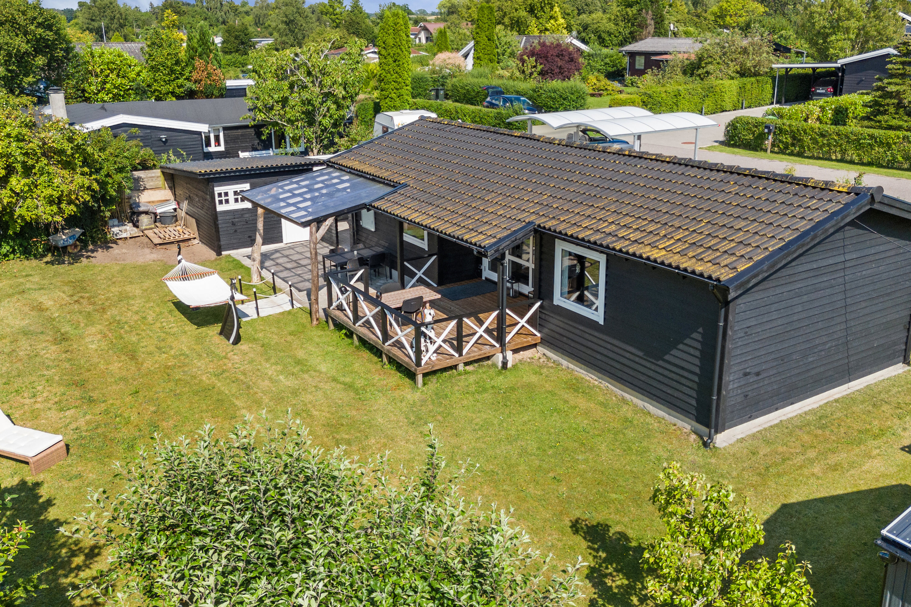 Miniaturebillede 1: set fra haven. Billede af Vibekæret 32, Englerup, 4060 Kirke Såby