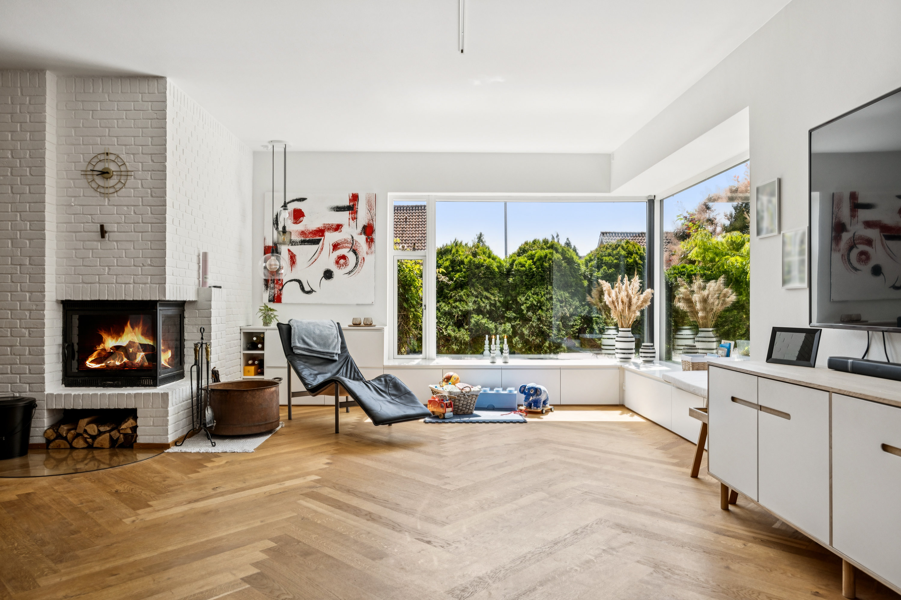 Fremhævet stue billede i fuldskærmstilstand. Billede af Jyllandsgade 32, 4100 Ringsted