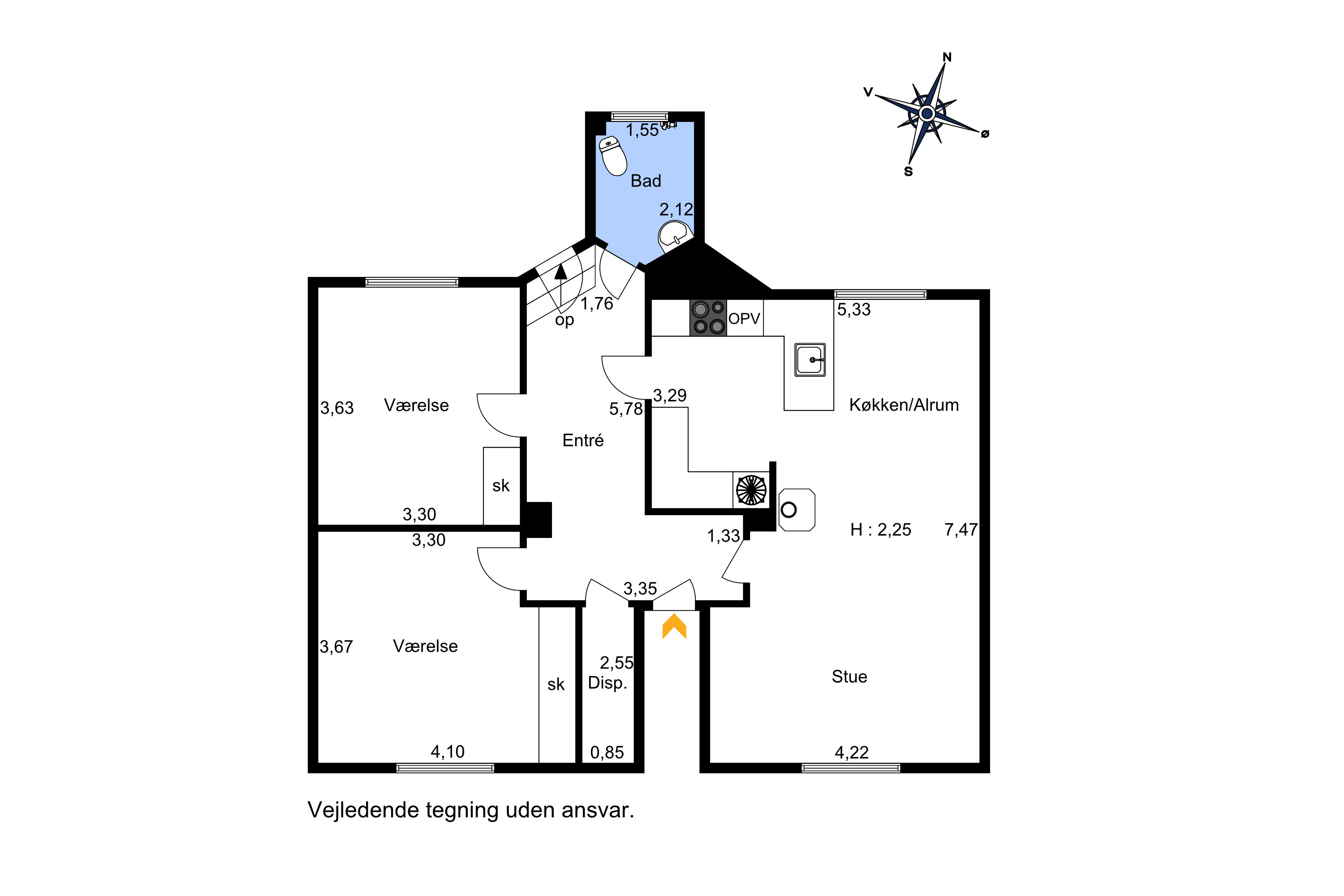 Plantegninger billede af Lillegade 2, kld.., Vorup, 8940 Randers SV