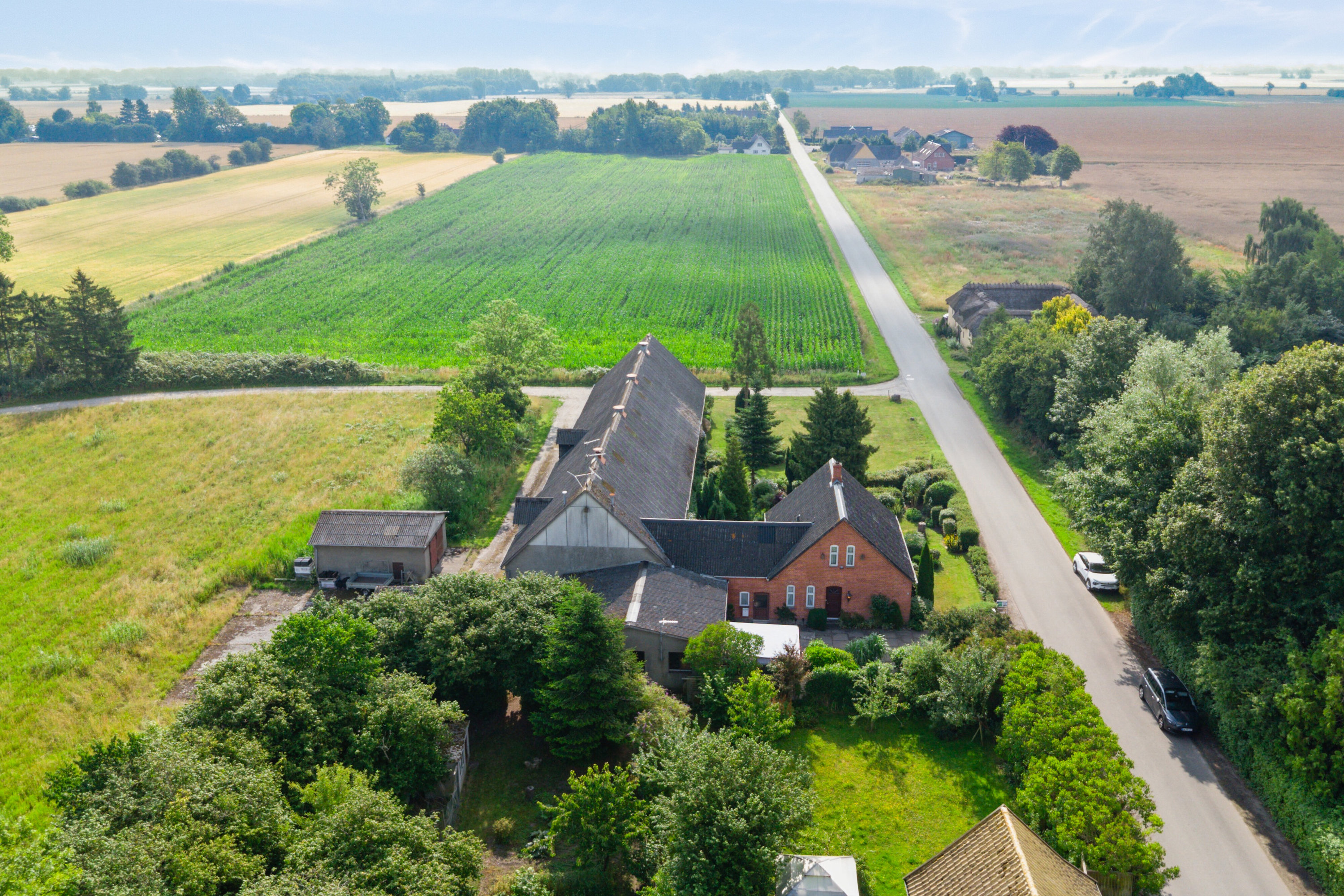 Fremhævet luftfoto billede i fuldskærmstilstand. Billede af Egensevej 32, Egense Mark, 5450 Otterup