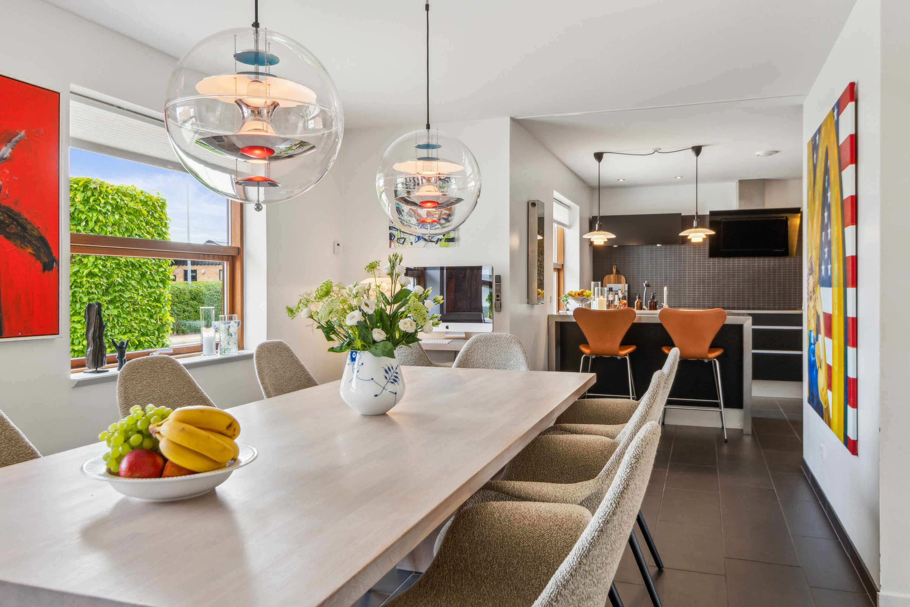 Fremhævet køkken-alrum billede i fuldskærmstilstand. Billede af Tjørnealle 2, 9530 Støvring