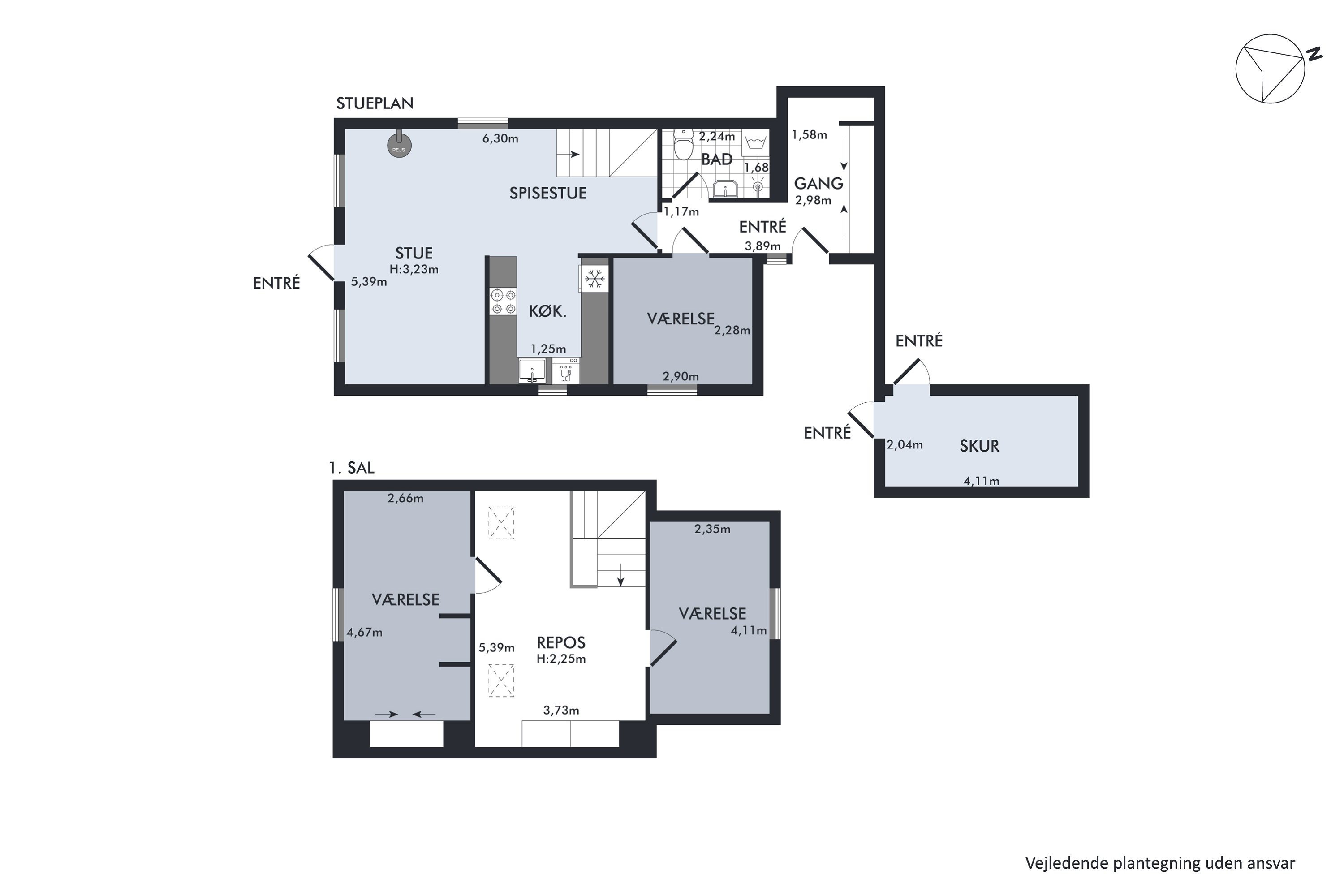 Plantegninger billede af Hellebækvej 6B, 3000 Helsingør