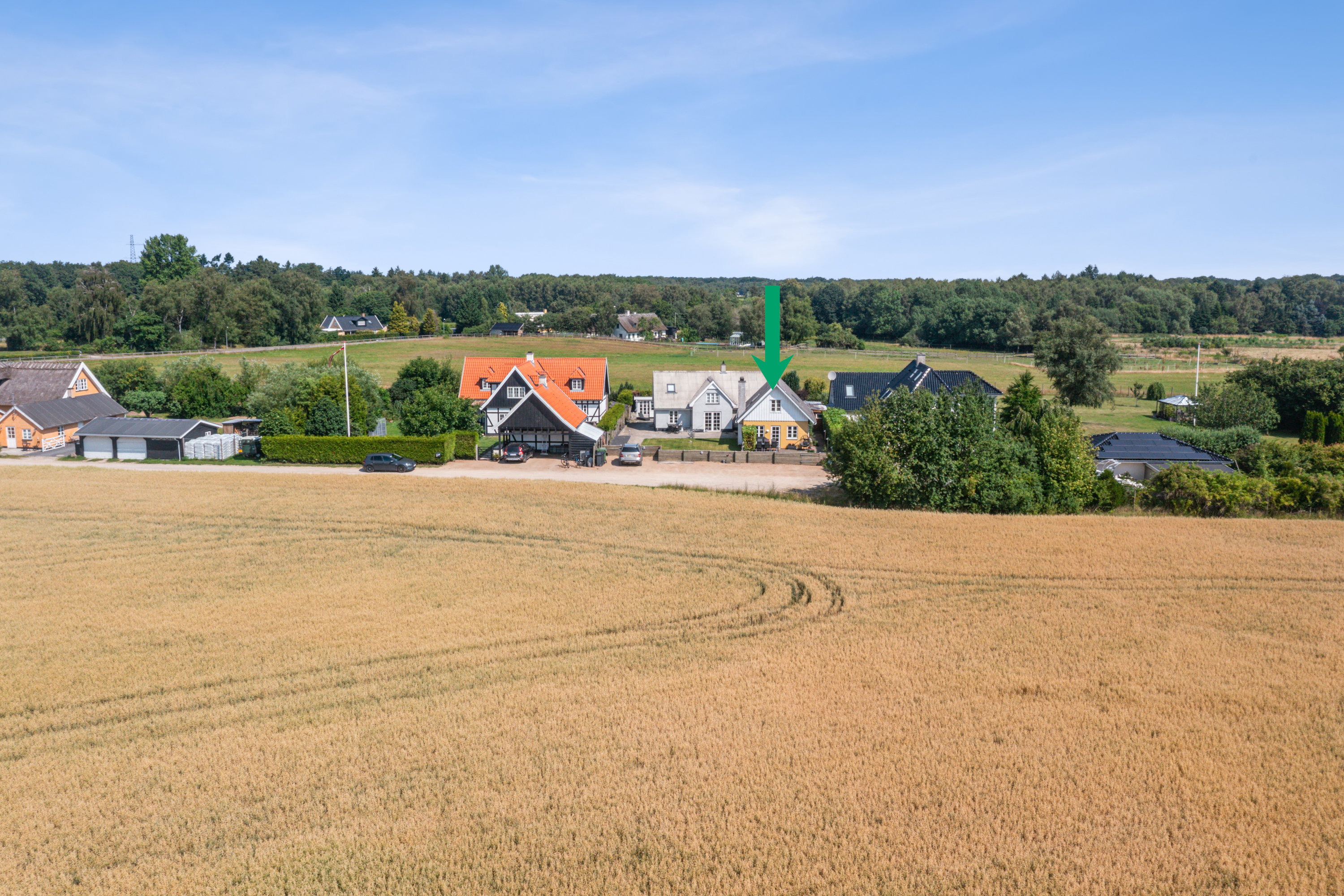 Fremhævet luftfoto billede i fuldskærmstilstand. Billede af Hellebækvej 6B, 3000 Helsingør