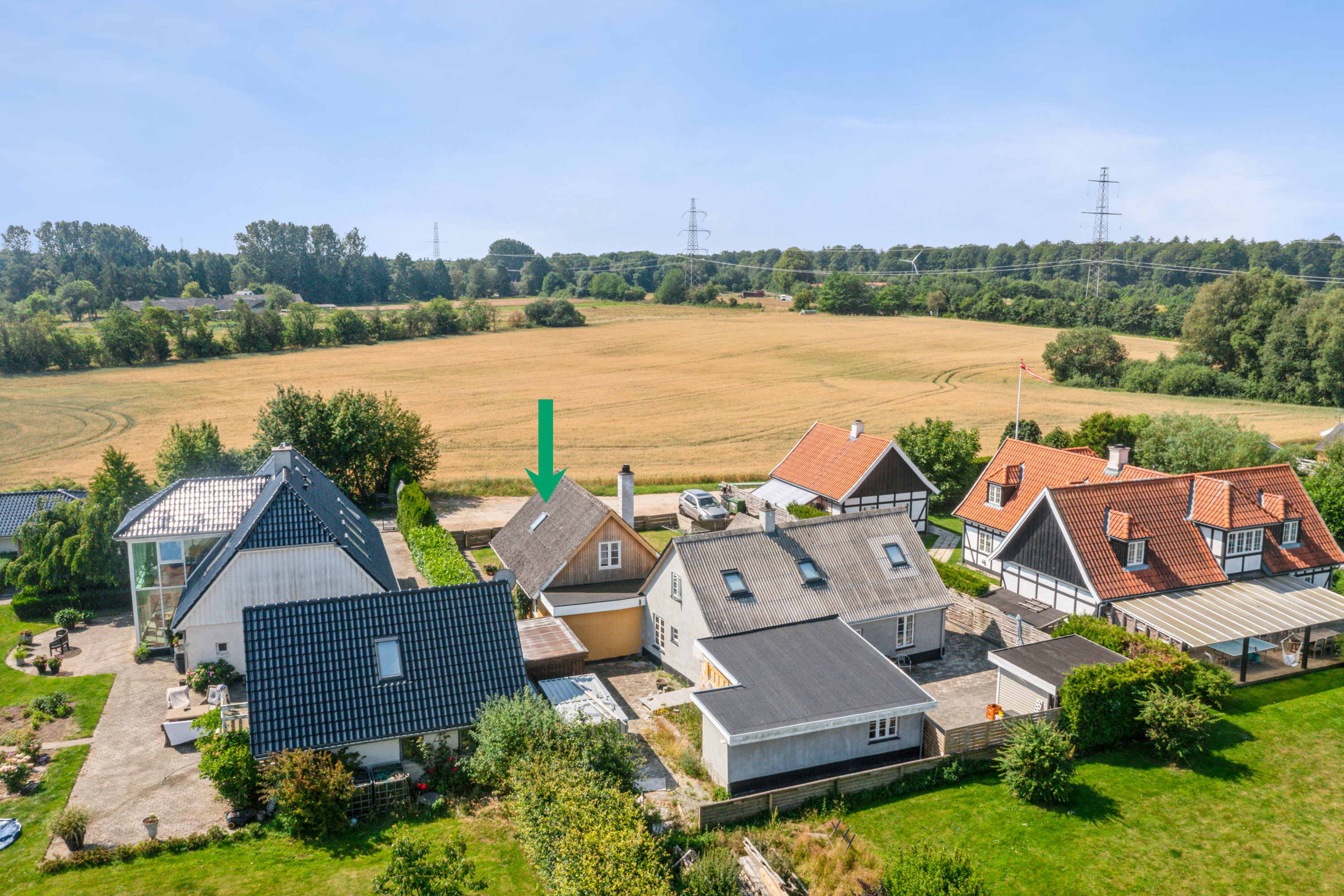 Miniaturebillede 1: luftfoto. Billede af Hellebækvej 6B, 3000 Helsingør